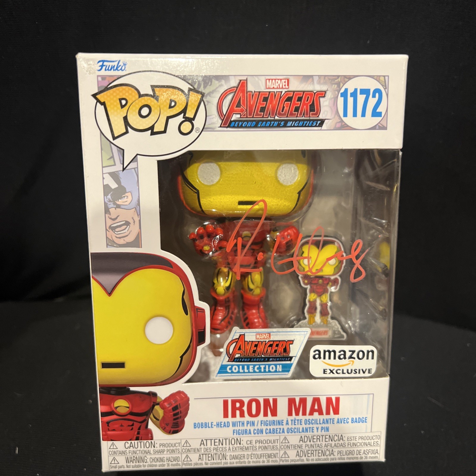 Robert Downey JR signed autograph Funko Pop Iron Man Global Authentics