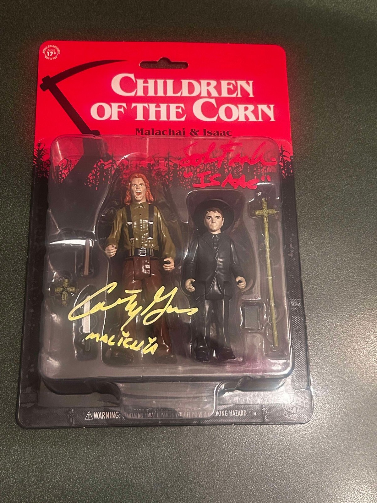 COURTNEY GAINS JOHN FRANKLIN SIGNED AUTOGRAPH CHILDREN OF CORN FIGURE BECKETT