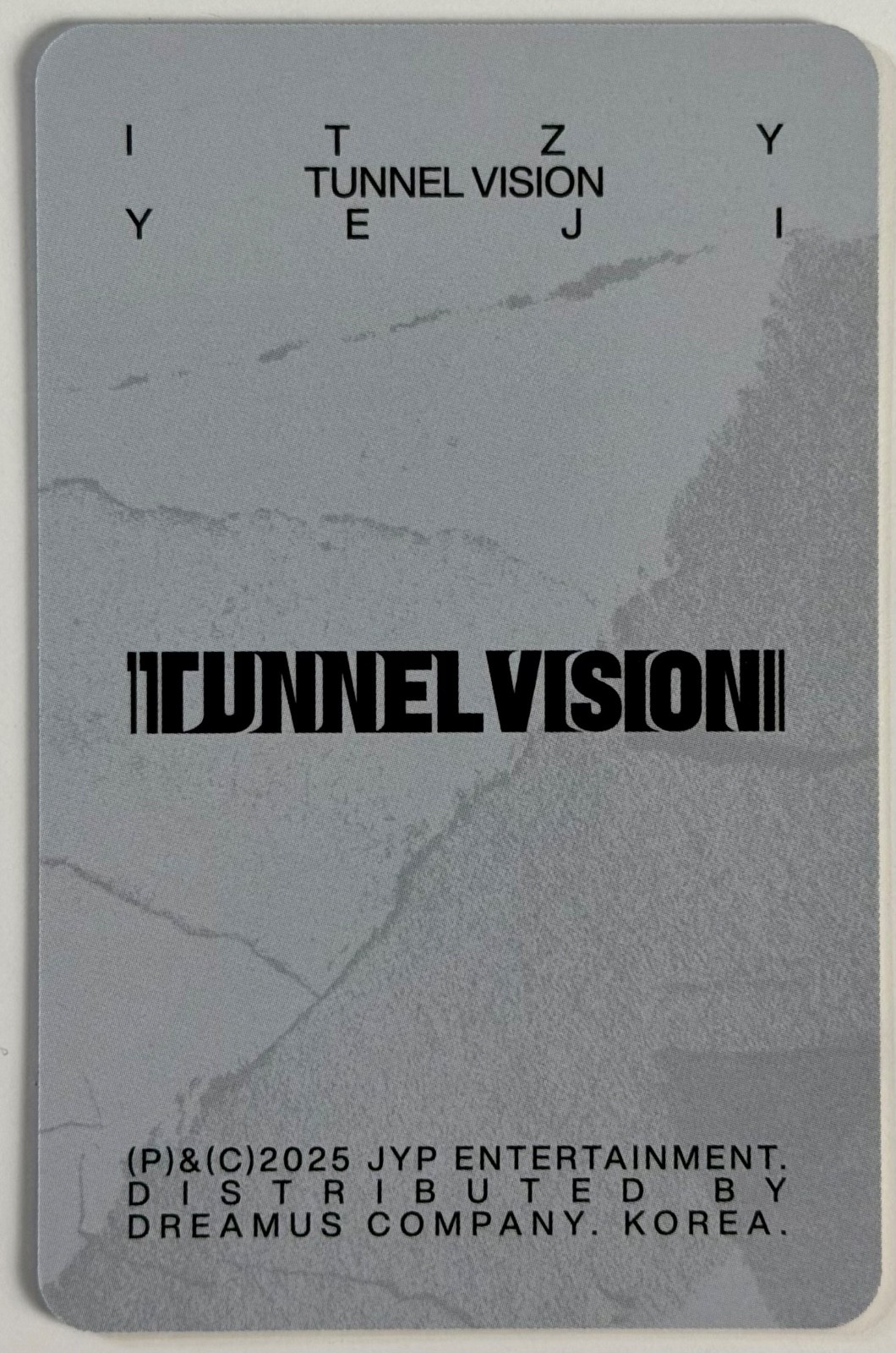ITZY TUNNEL VISION Special Version Official POB Photocard YEJI v1