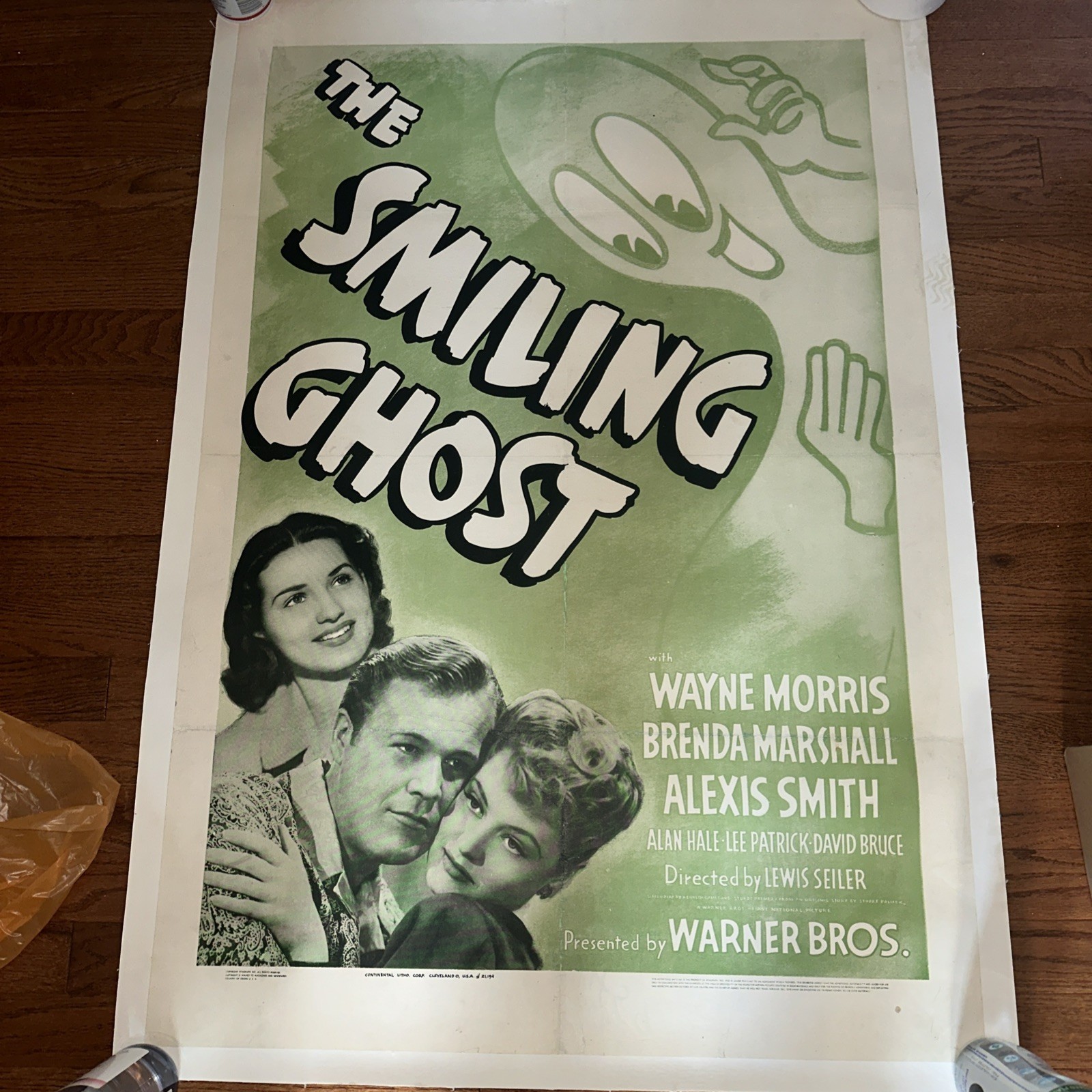 Smiling Ghost Original Vintage Poster 1942 professionally restored ￼