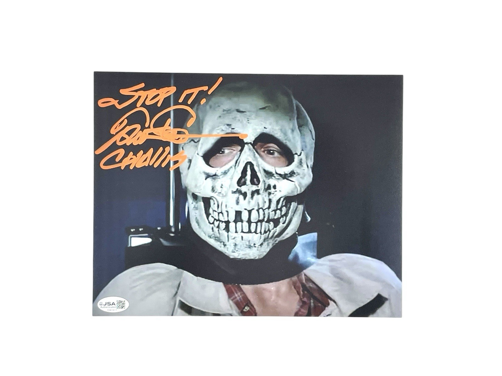 Tom Atkins Autographed Signed Halloween III Dr. Challis “Stop It” 8×10 Photo JSA
