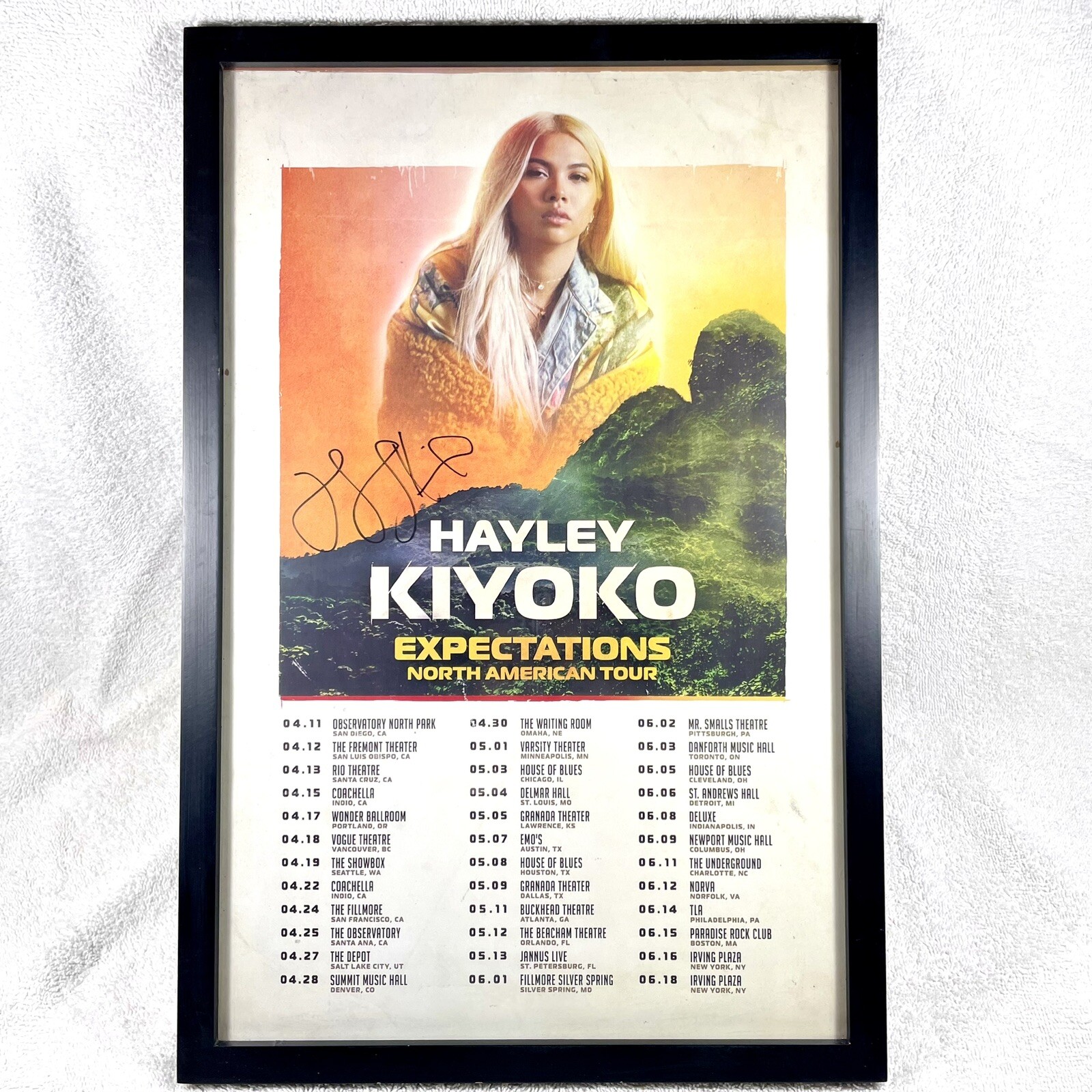 Hayley Kiyoko Expectations North American Tour Signed Autographed Poster 2018-19