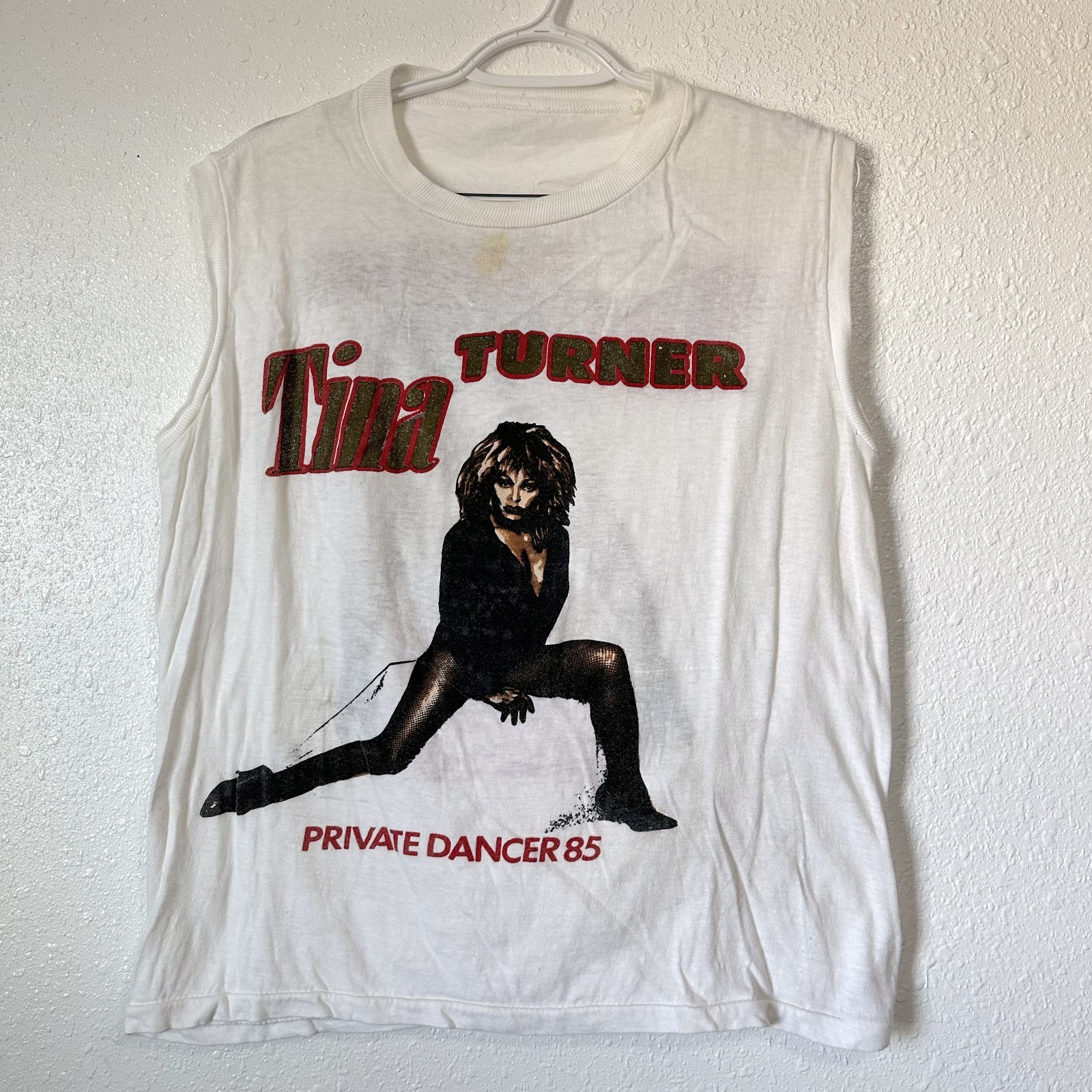 Original Vintage RARE 1985 Tina Turner Private Dancer 85 Sleeveless Shirt