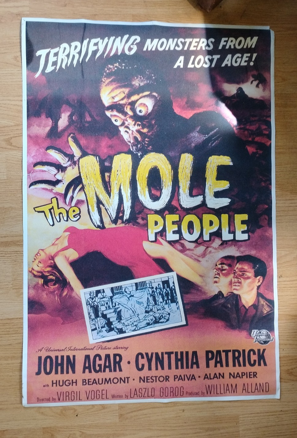 The Mole People Movie Poster Sci-Fi Monster Horror Wall Art Decor Print