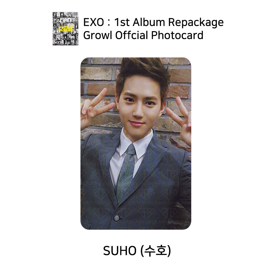 EXO 1st album GROWL Repackage Official Photocard Korean Version KPOP K-POP