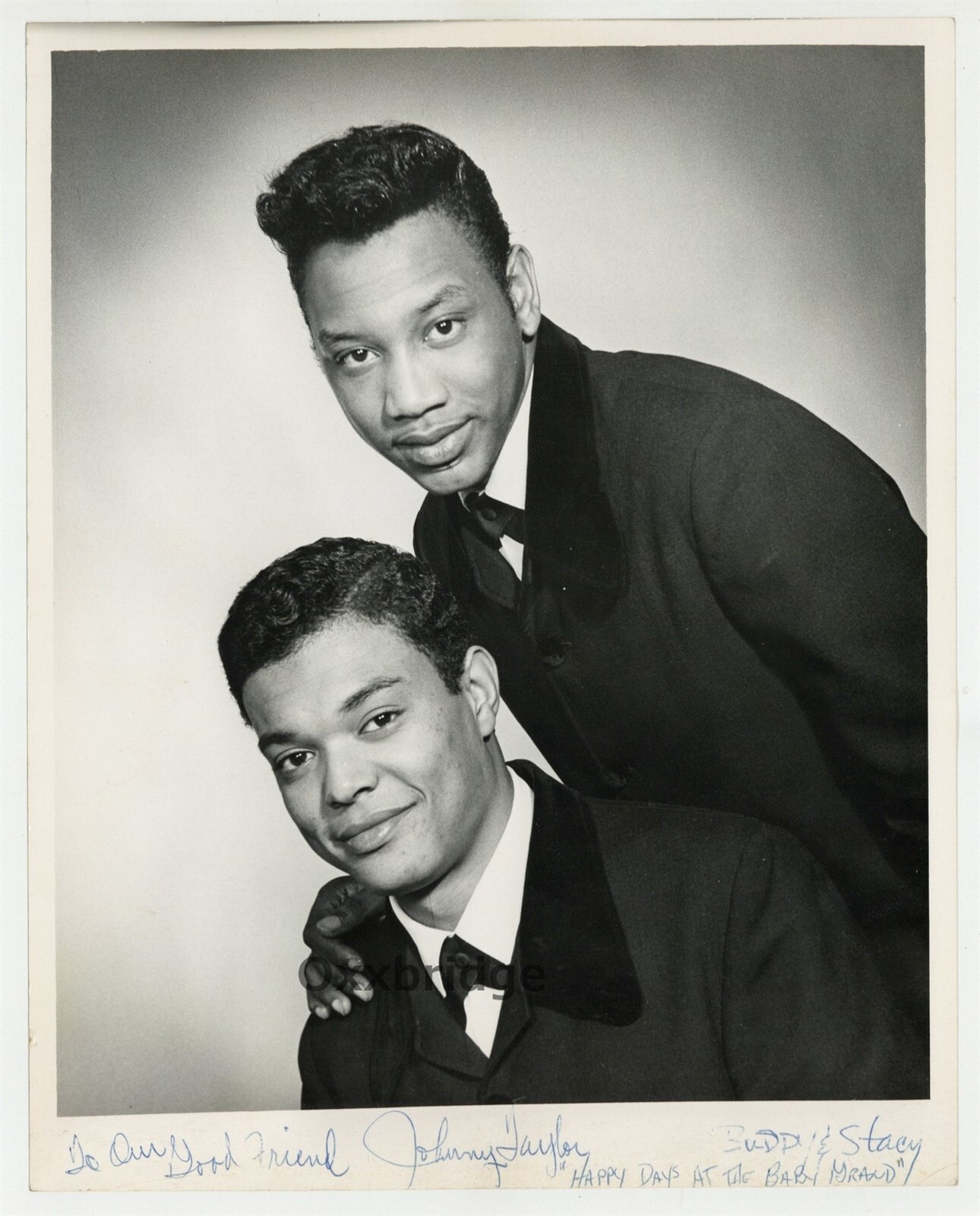 Buddy & Stacy 1965 Jimi Hendrix Upsetters Bandmates Signed Photo Soul Train