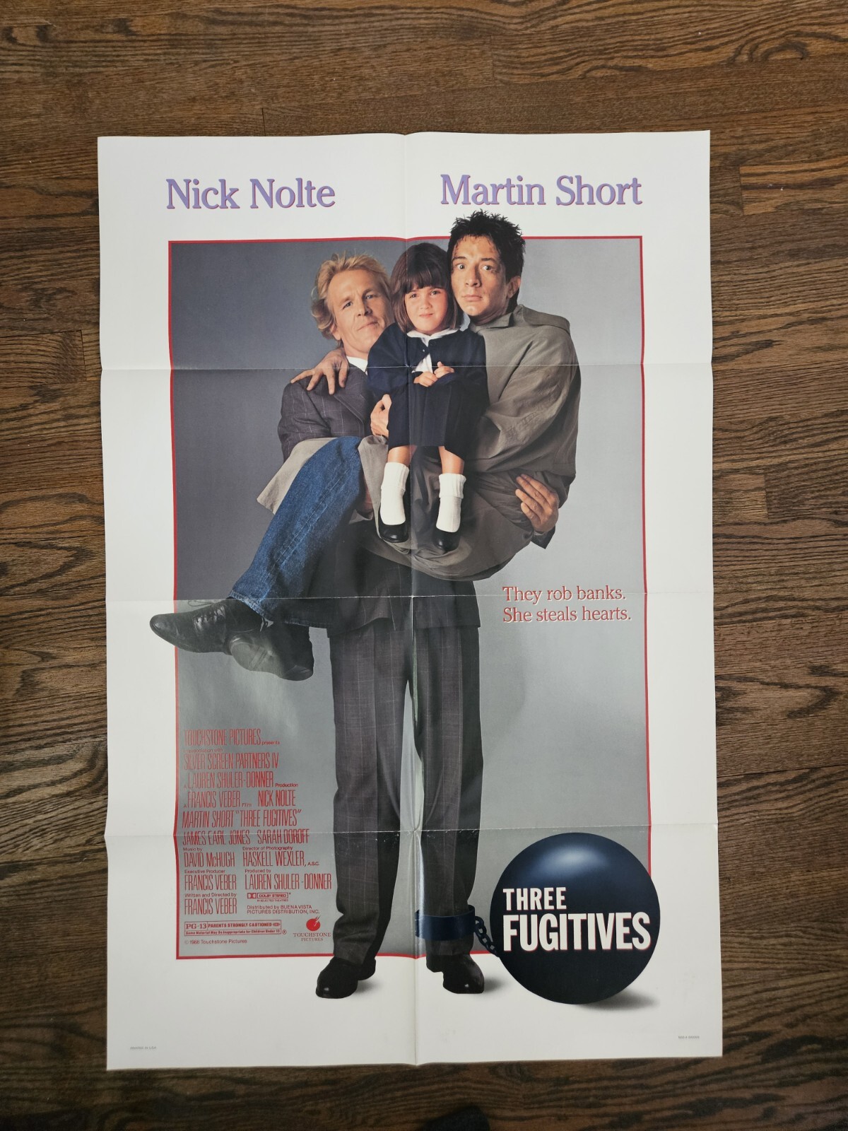 Three Fugitives 1989 One Sheet Movie Poster Nick Nolte Martin Short