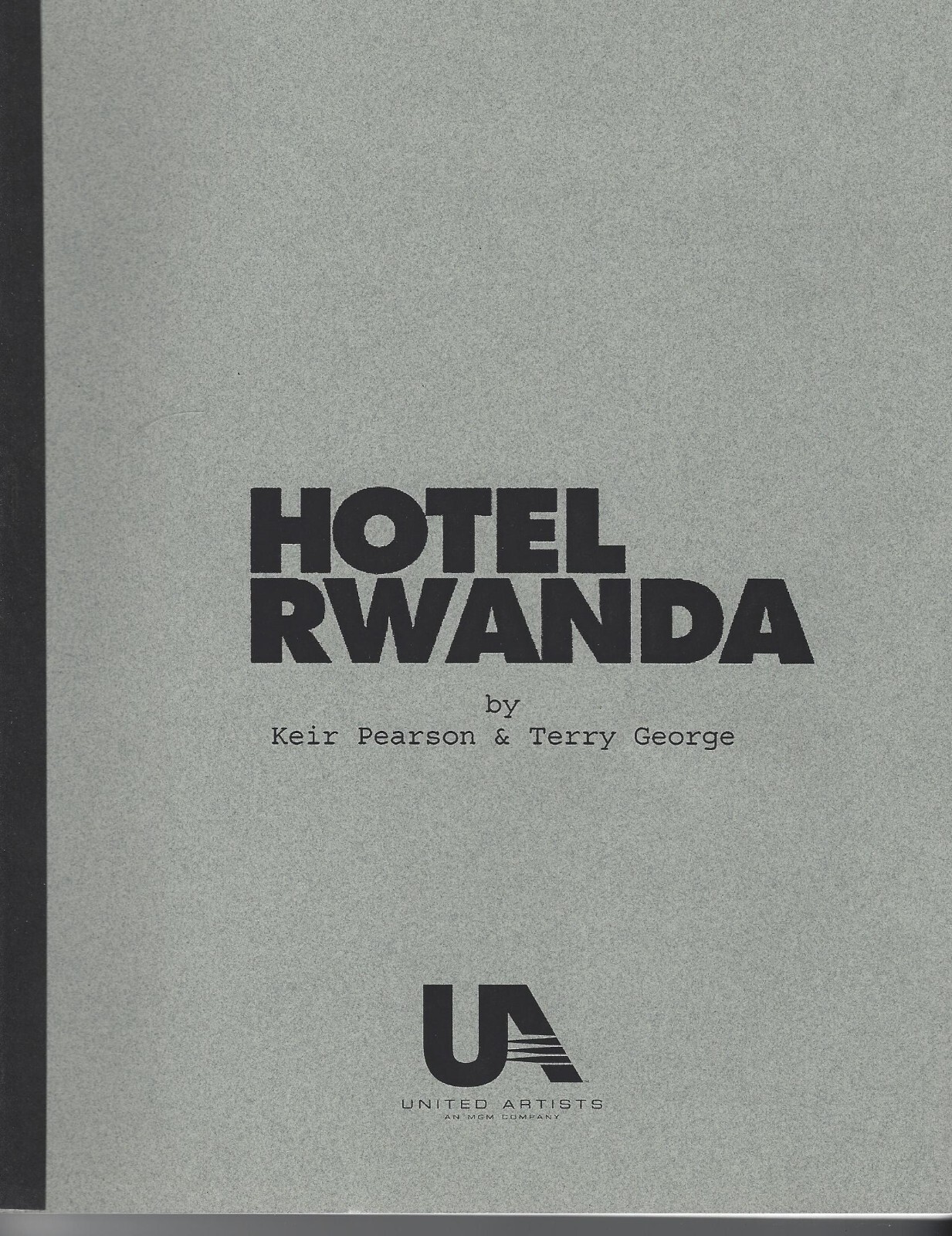 Very Nice HOTEL RWANDA Script DON CHEADLE JOAQUIN PHOENIX