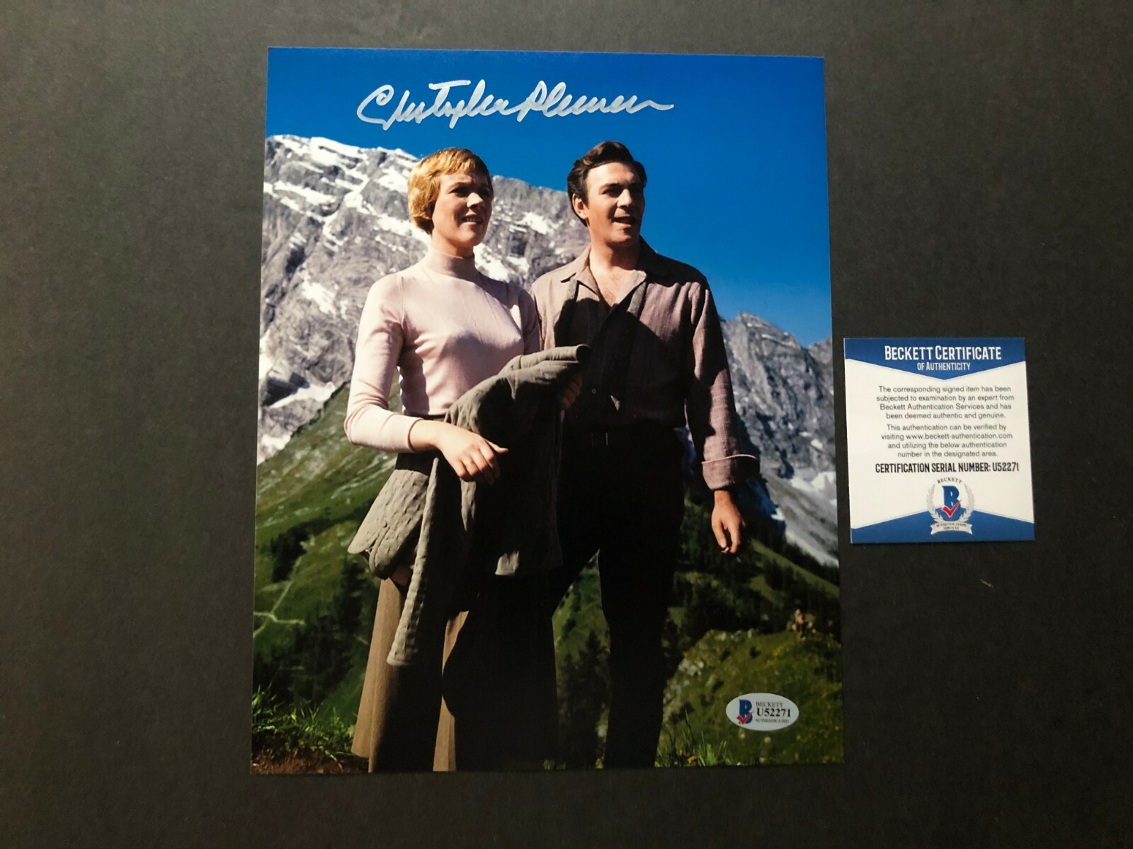 Christopher Plummer signed autographed Sound Of Music 8×10 photo Beckett BAS coa