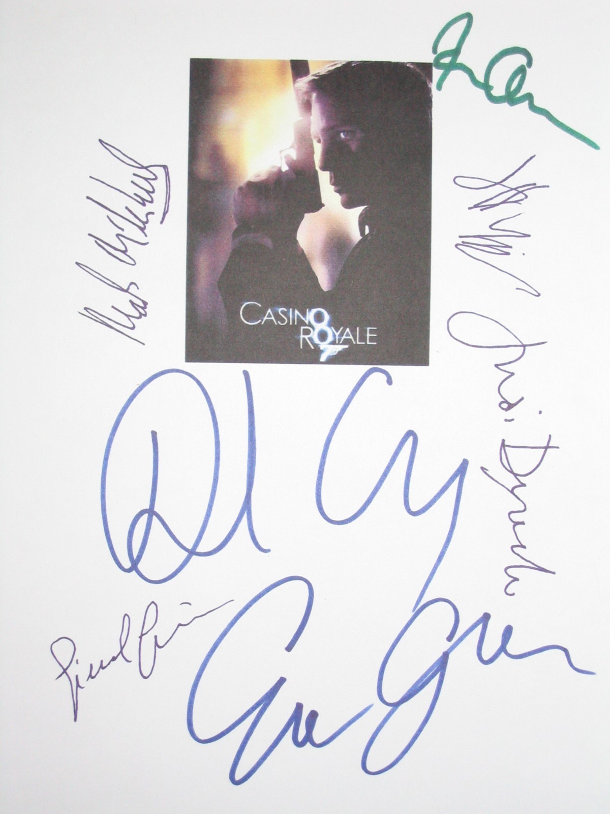 Casino Royale Signed Movie Script X7 Daniel Craig Judi Dench Eva Green reprint