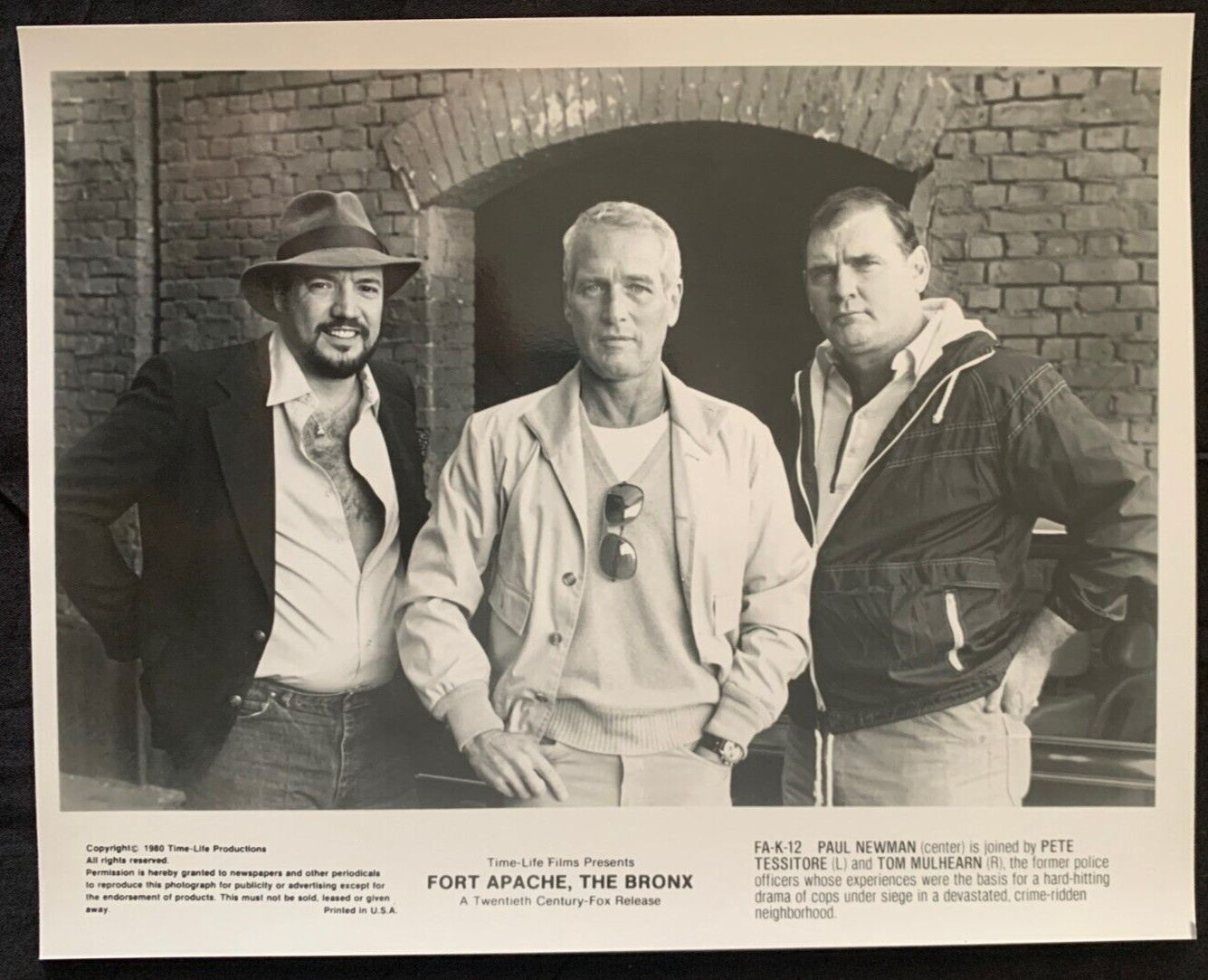Lot Of 11 Original “Fort Apache The Bronx” B/W Stills…81′ Paul Newman Film!!!
