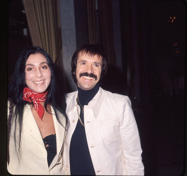 Cher with Sonny Bono Rare Candid 1970’s Original 2.25 x 2.25 Photo Transparency