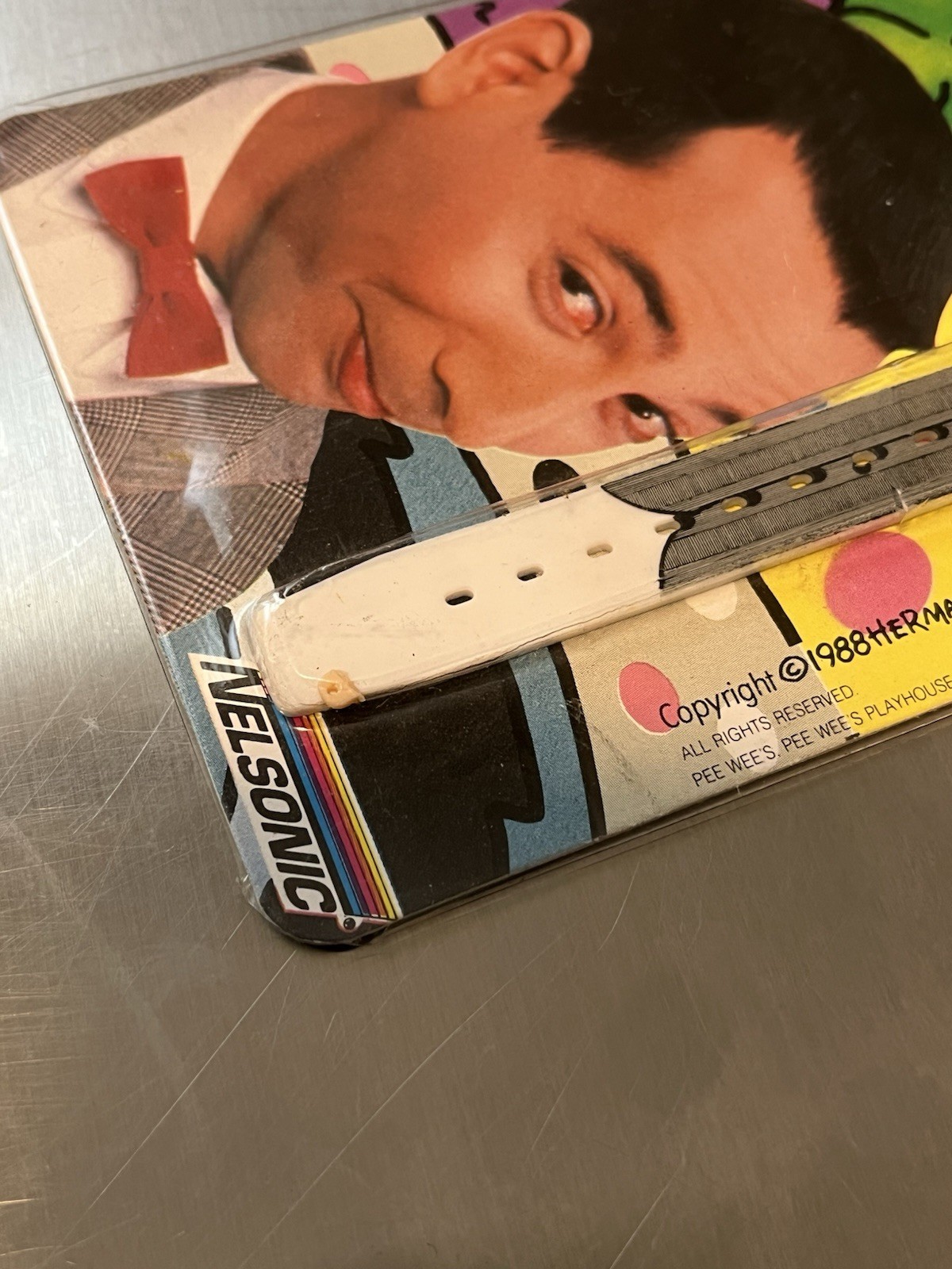 1988 Nelsonic Herman Toys Pee-Wees Playhouse PeeWee Herman Wrist Watch Vintage