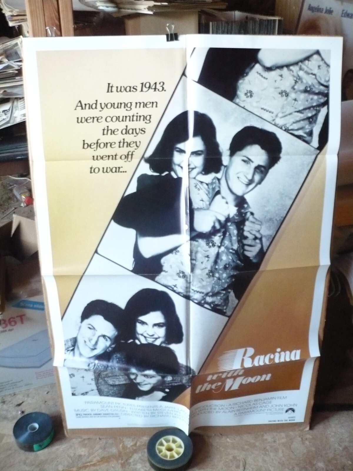 RACING WITH THE MOON, NM orig 1-sh / movie poster [Sean Penn, Nicolas Cage] 1984
