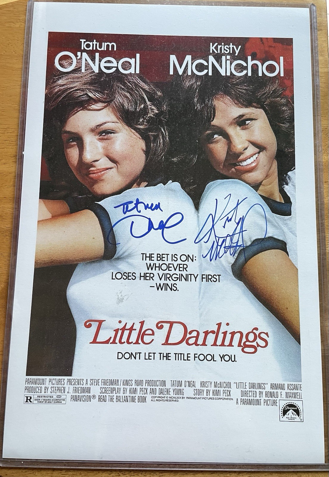 “LITTLE DARLINGS” Kristy McNichol & Tatum O’Neal Autographed Photo In-Person COA