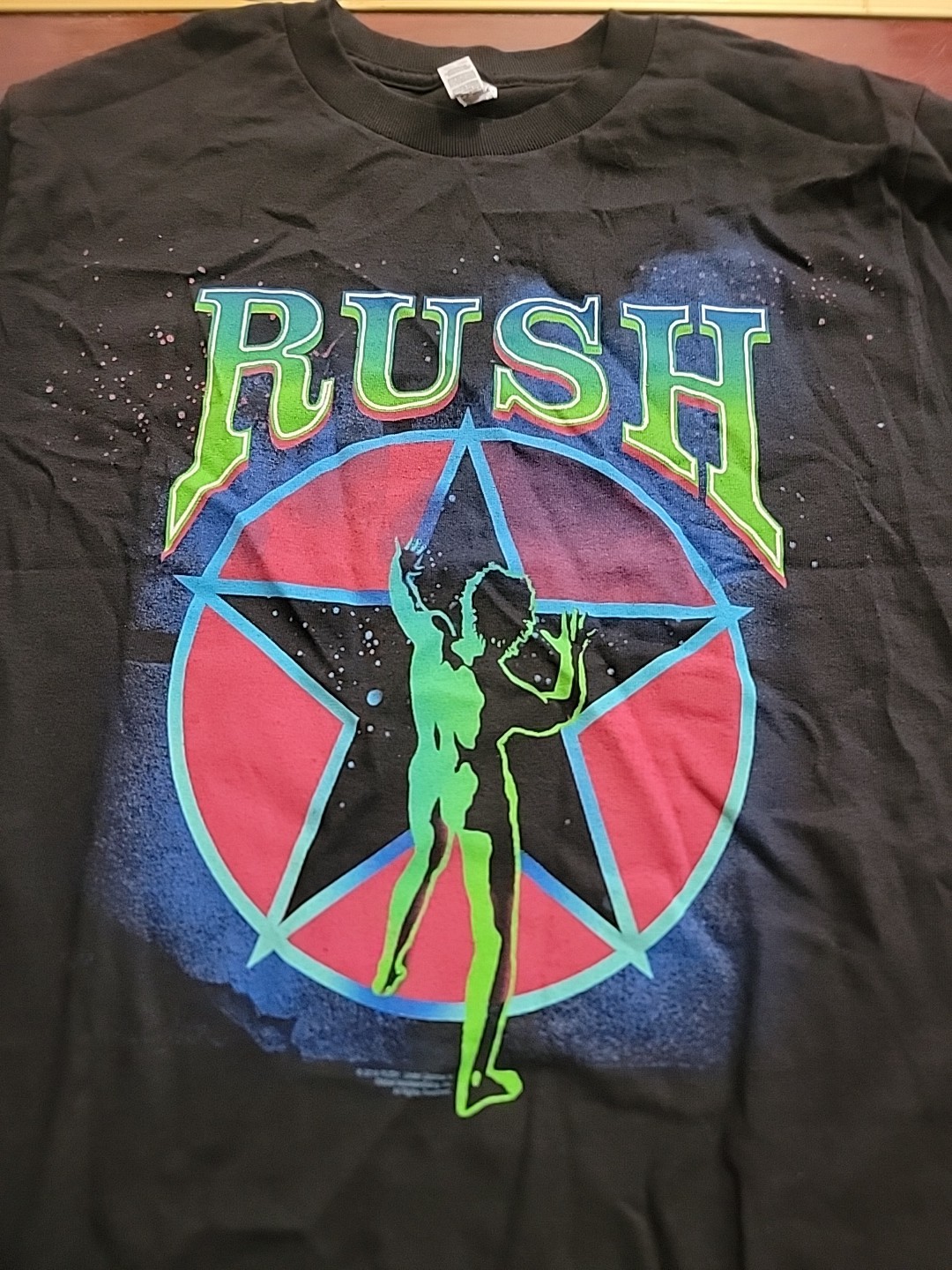 Rush Starman New Black T-Shirt Small 2016 Tour Rock Band Nwot