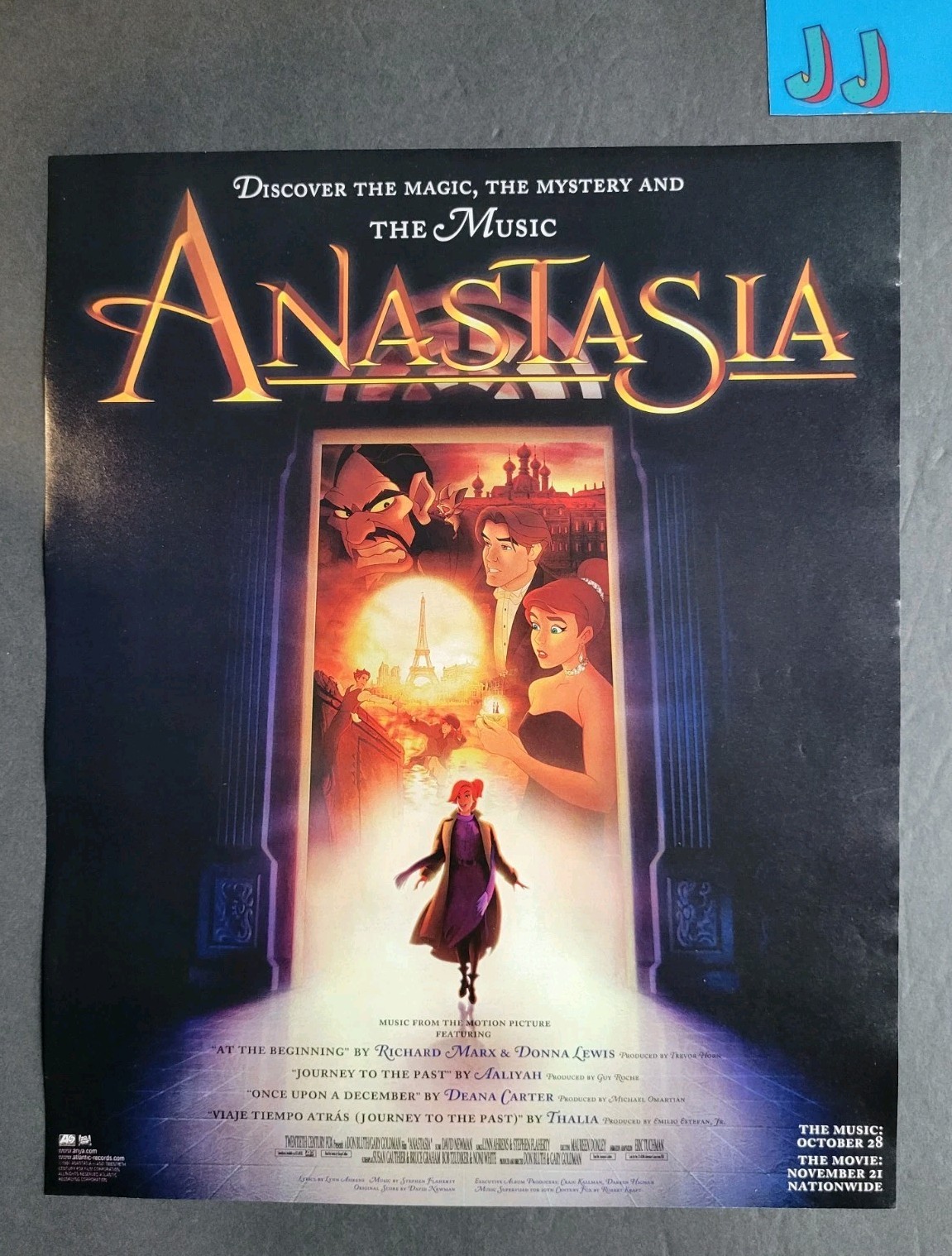 Anastasia Movie & Soundtrack Promo Print Advertisement 1997