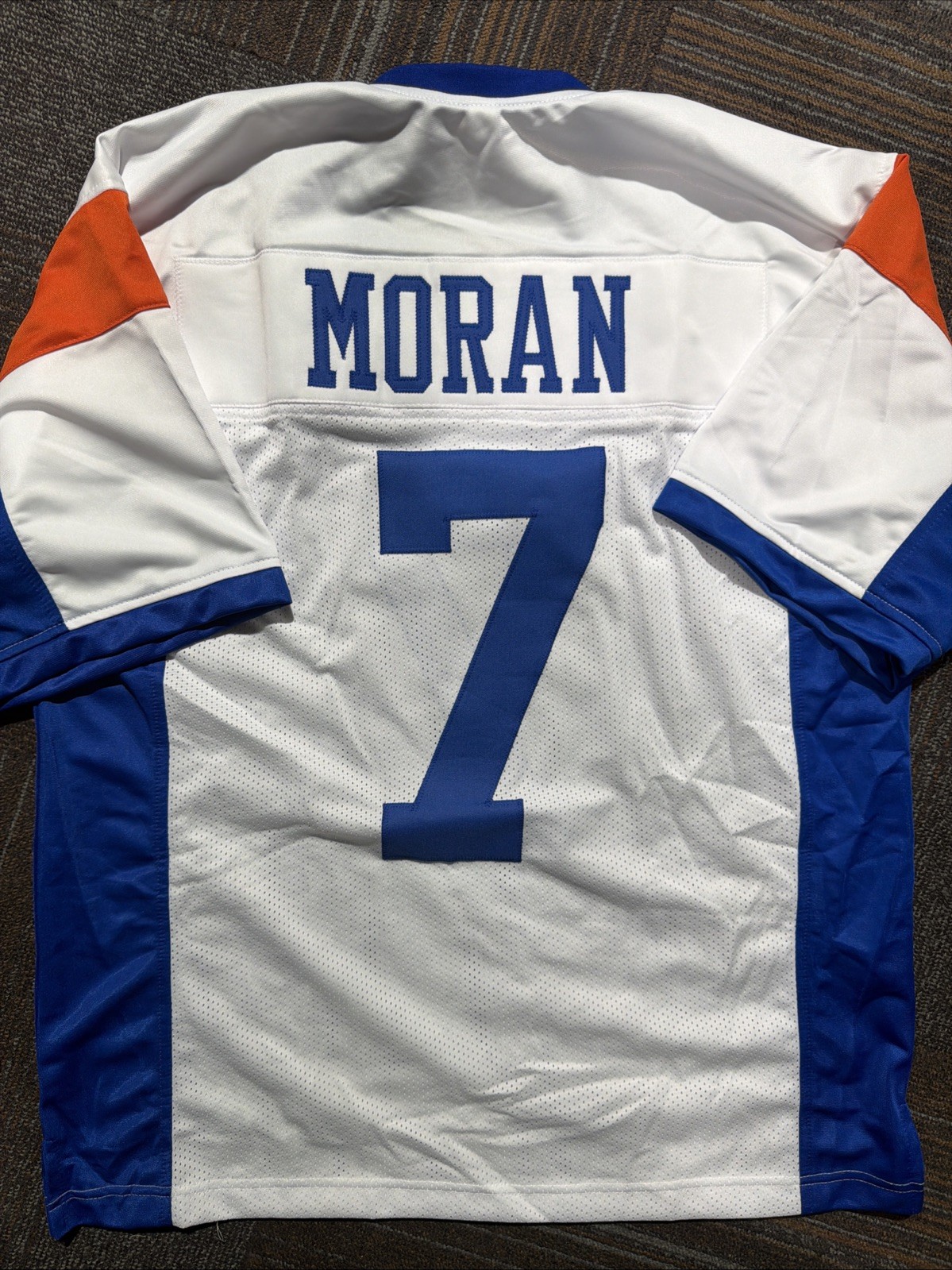 Alex Moran Blue Mountain State Unsigned White Custom Jersey #7 Size L