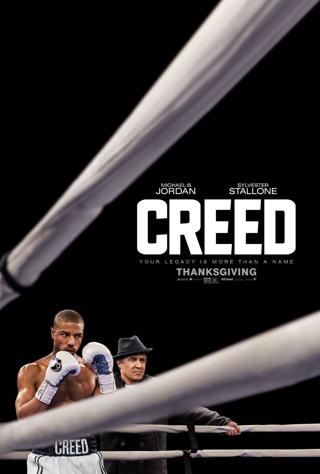 2015 Creed Movie Poster 11X17 Rocky Balboa Apollo Adonis Bianca Boxing 🥊🛎🍿