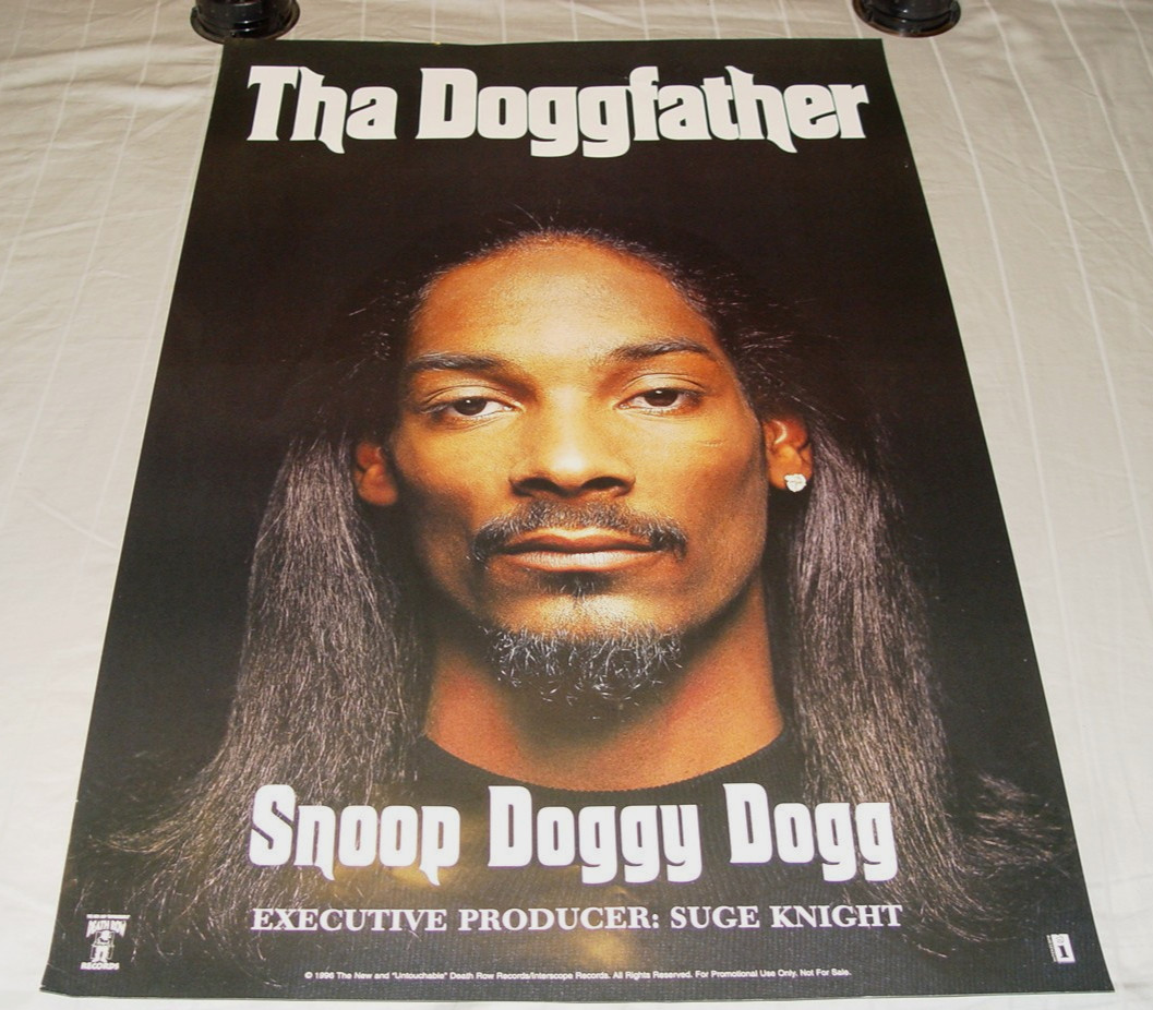 SNOOP DOGGY DOGG Tha Doggfather ORIGINAL Death Row Promo Poster 1996