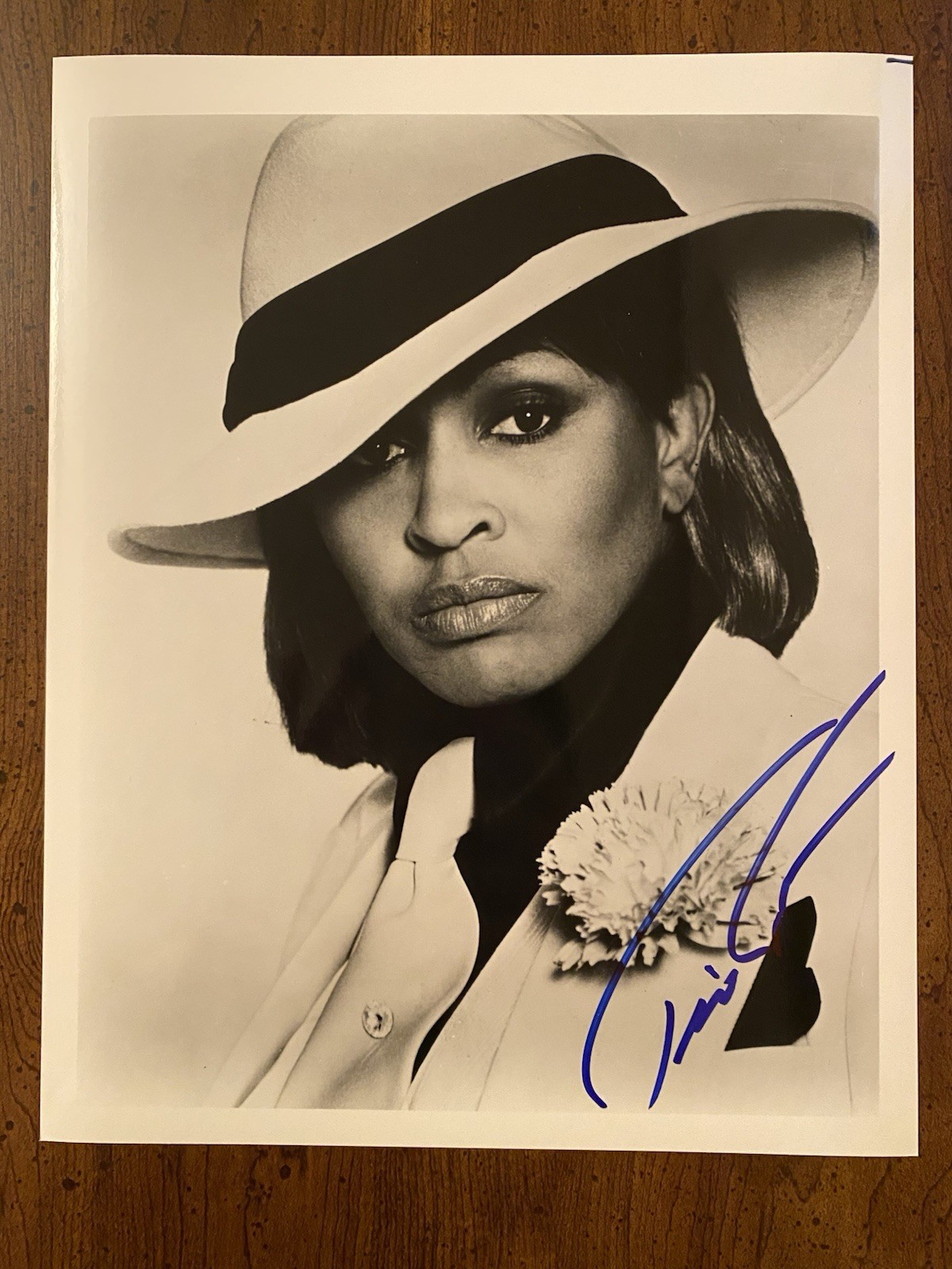 Tina Turner Signed Autographed Photo With COA Noir Singer Actress Icon