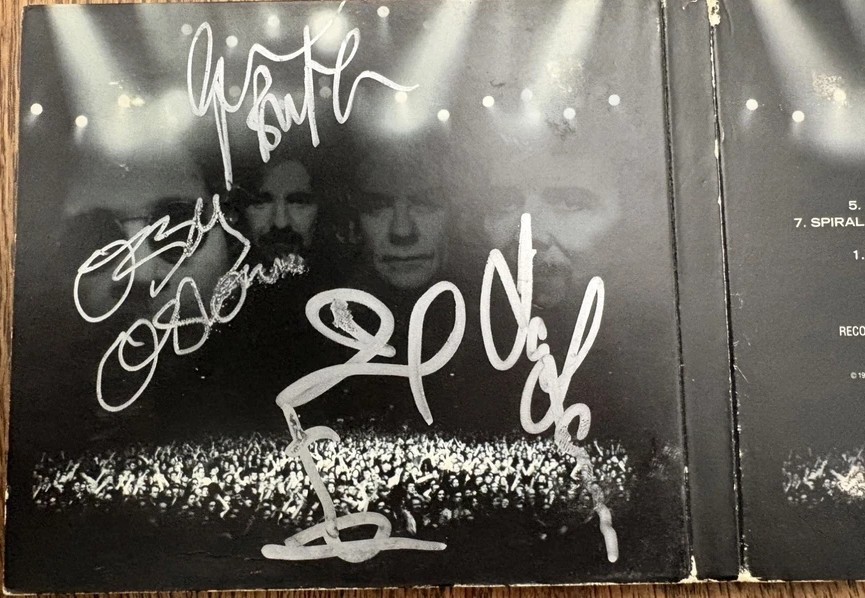BLACK SABBATH FULLY SIGNED REUNION CD X4 SILVER SIGS GUARANTEED AUTHENTIC