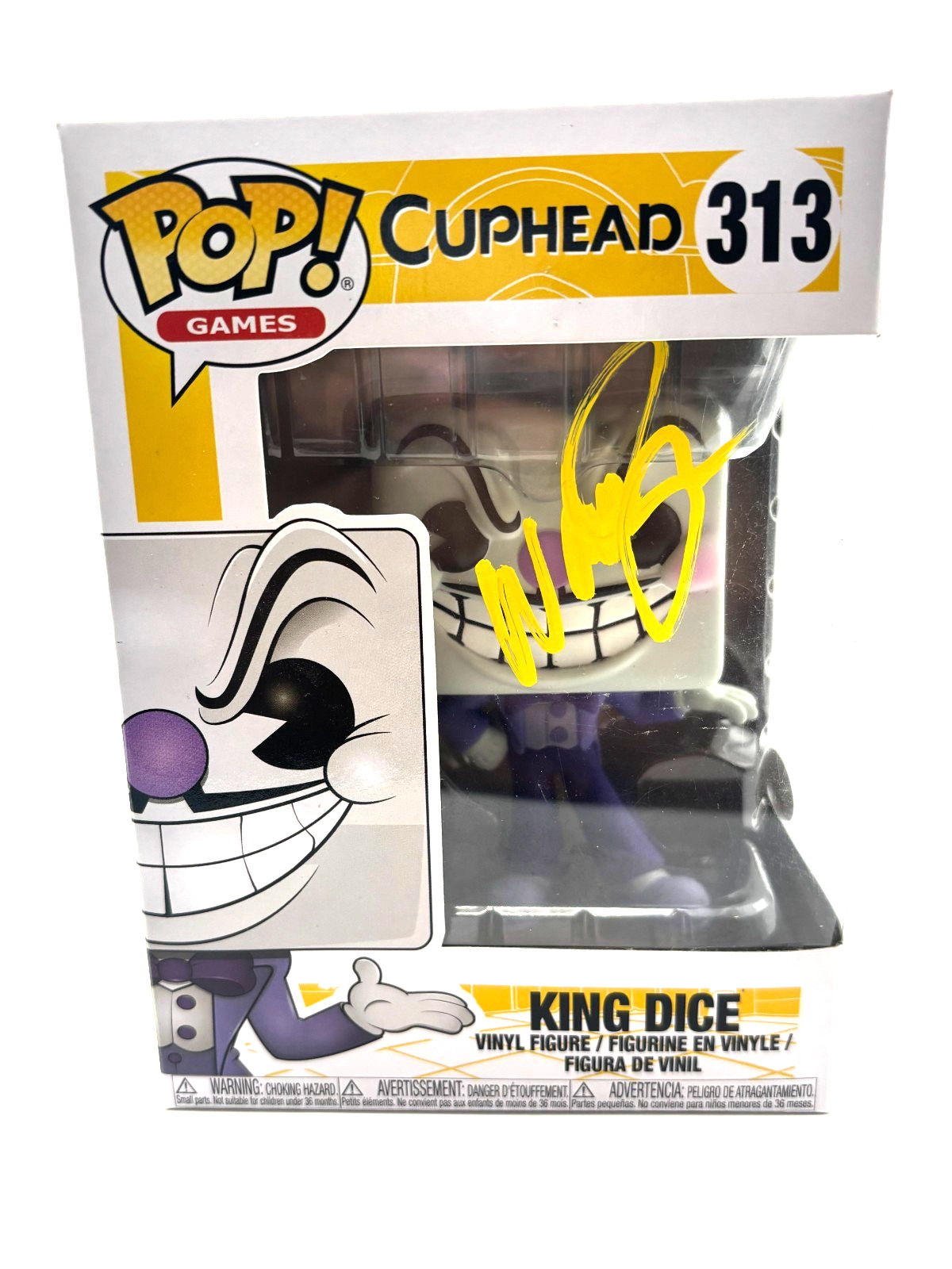 WAYNE BRADY SIGNED AUTOGRAPHED THE CUPHEAD SHOW KING DICE FUNKO POP 313 JSA COA