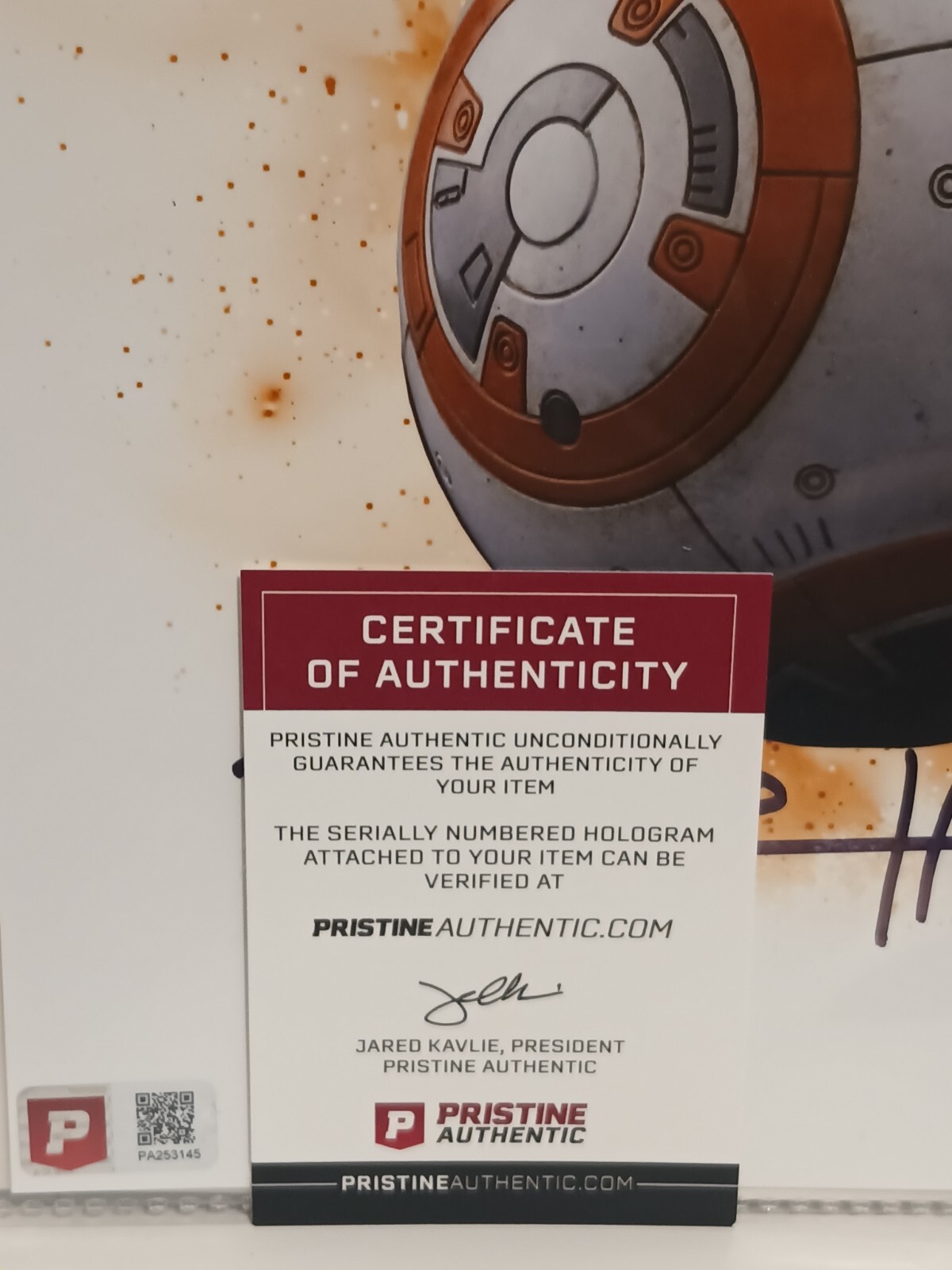 BRIAN HERRING “BB-8” Signed Star Wars 8×10 Photo (Prestine Authentic COA)