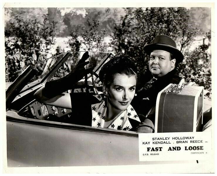 Fast and Loose Original Lobby Card 1954 Kay Kendall Vintage Open Top Sports Car