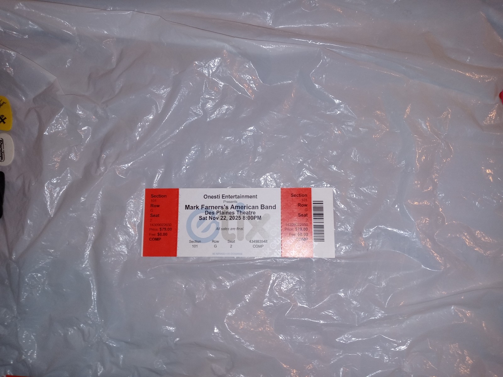 MARK FARNER American Band Grand Funk Railroad 11/22/25 2025 RaRe Concert Ticket