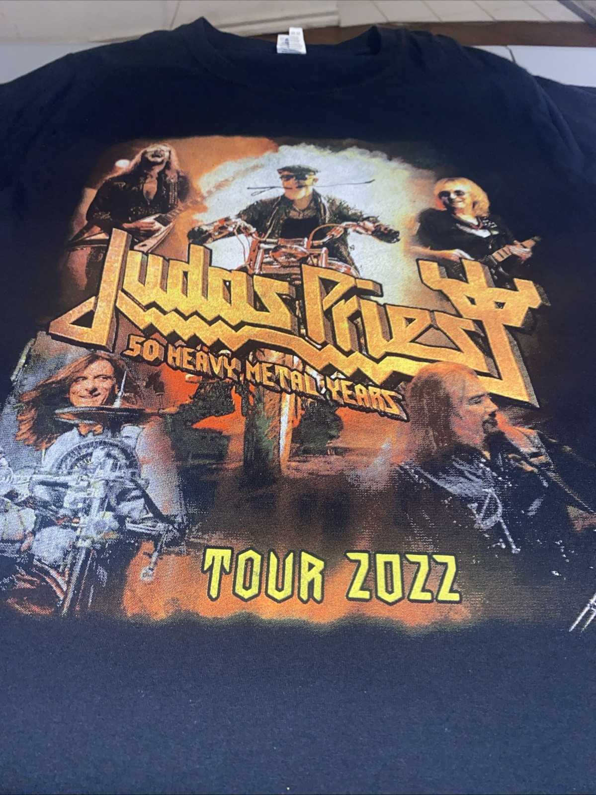 Judas Priest 2022 Tour Shirt 50 Heavy Metal Years, Size Small