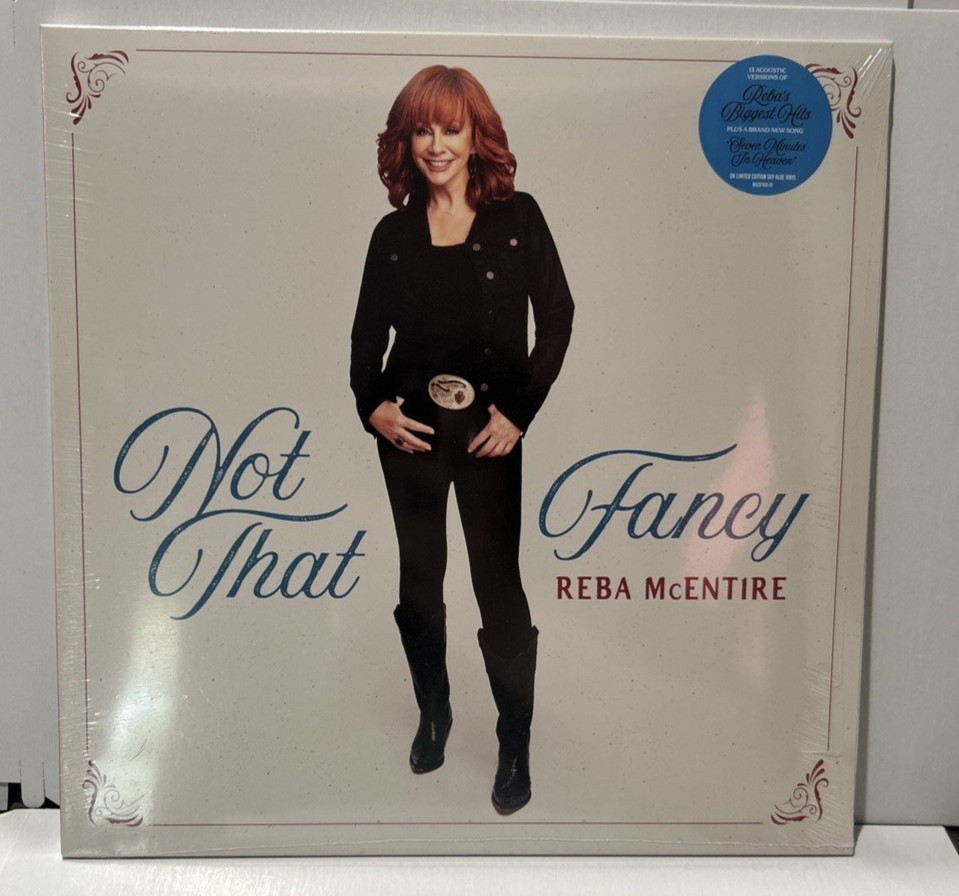 Reba McEntire Hand Signed “Not That Fancy” vinyl LP Autographed JSA COA