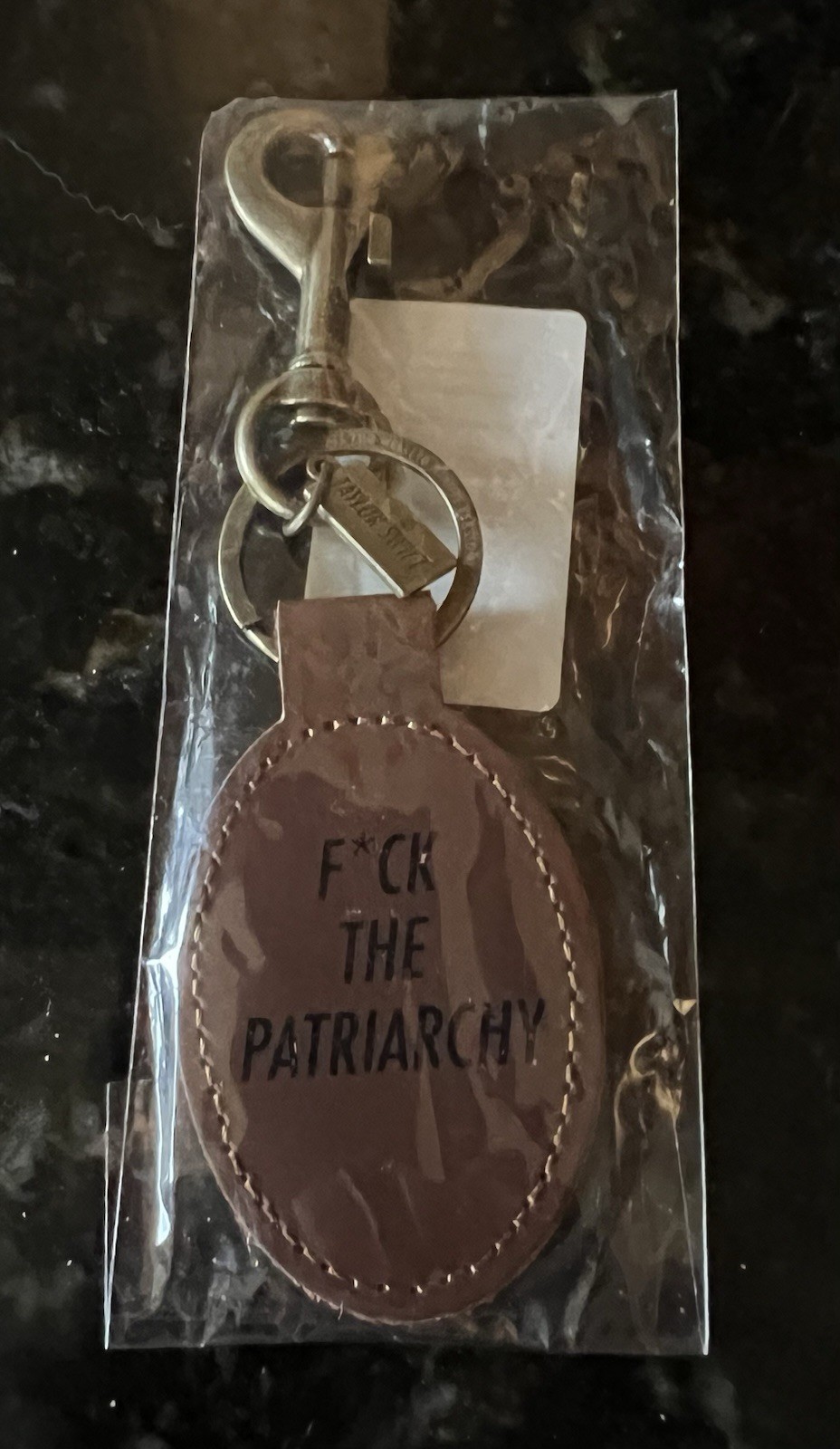 Taylor Swift All Too Well “F*The Patriarchy” Official Leather KeyTag-Key Ring