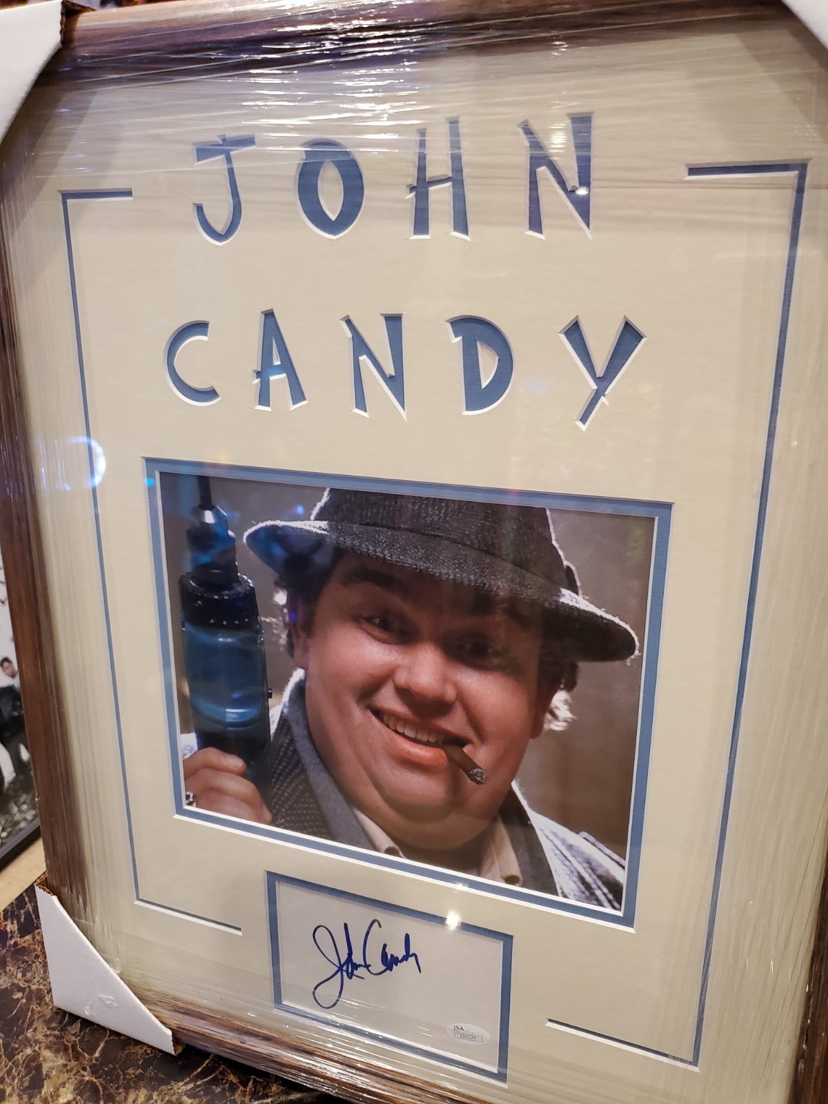 JOHN CANDY SIGNED DISPLAY JSA CERT+ L.O.A UNCLE BUCK AUTO SIGNATURE BAS JSA RARE