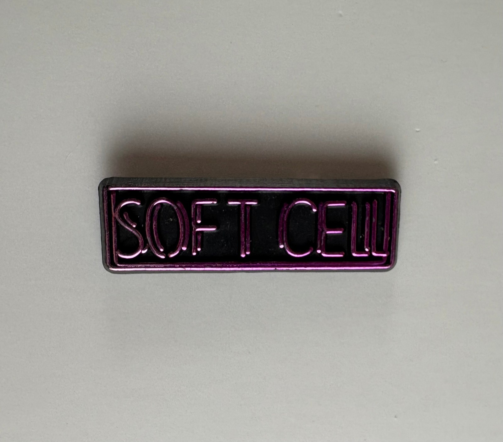 Soft Cell chrome plastic pin UK 80’s original