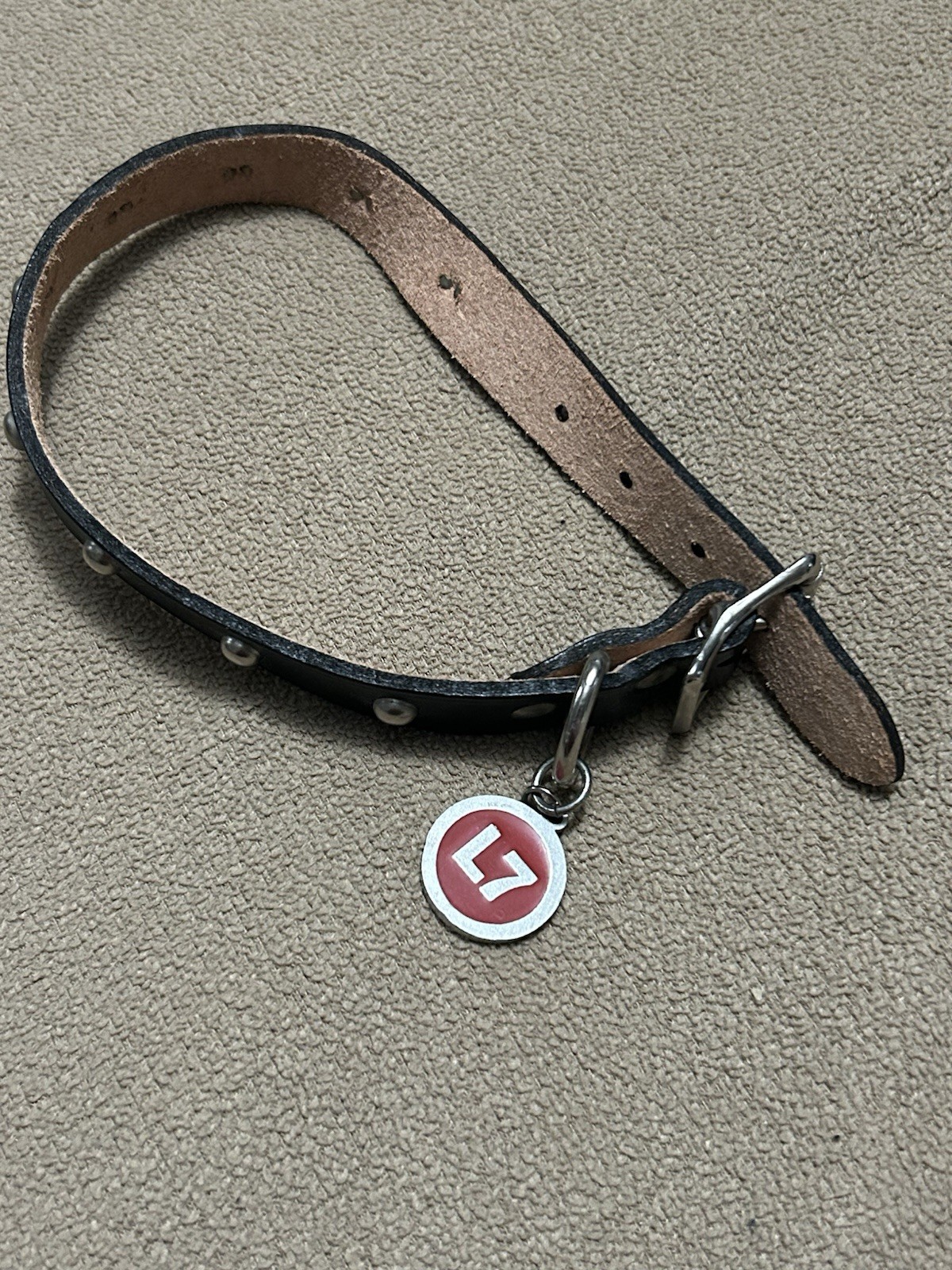 Vintage 1998 L7 BEAUTY PROCESS TOUR Punk Band Leather Stud Dog Collar Necklace