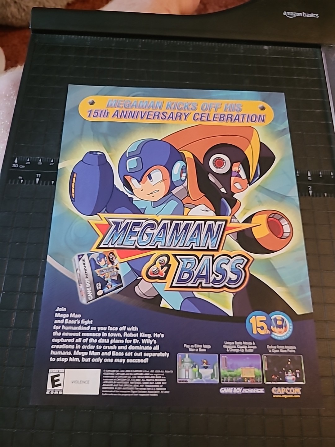 Mega Man & Bass Video Game Print Ad 2003 8×11 Promo Wall Art