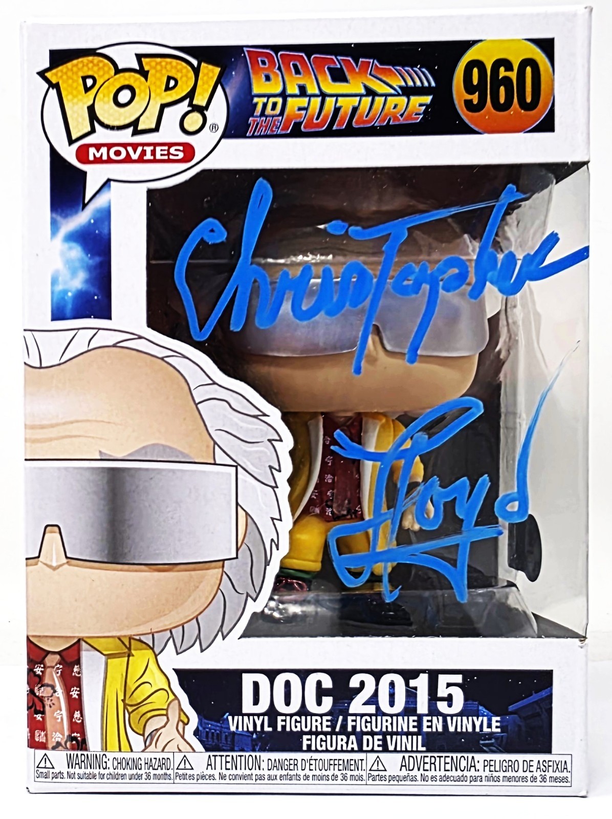 CHRISTOPHER LLOYD Signed Funko POP #960 Doc 2015 Back to the Future BAS 3W132197
