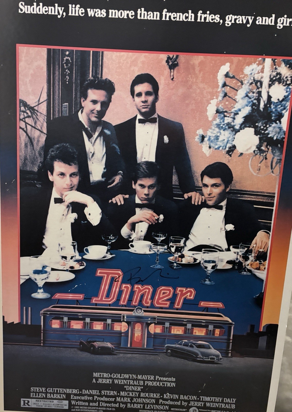 Poster 26.5×40 Inches Movie Poster from Diner Signed by Barry Levinson