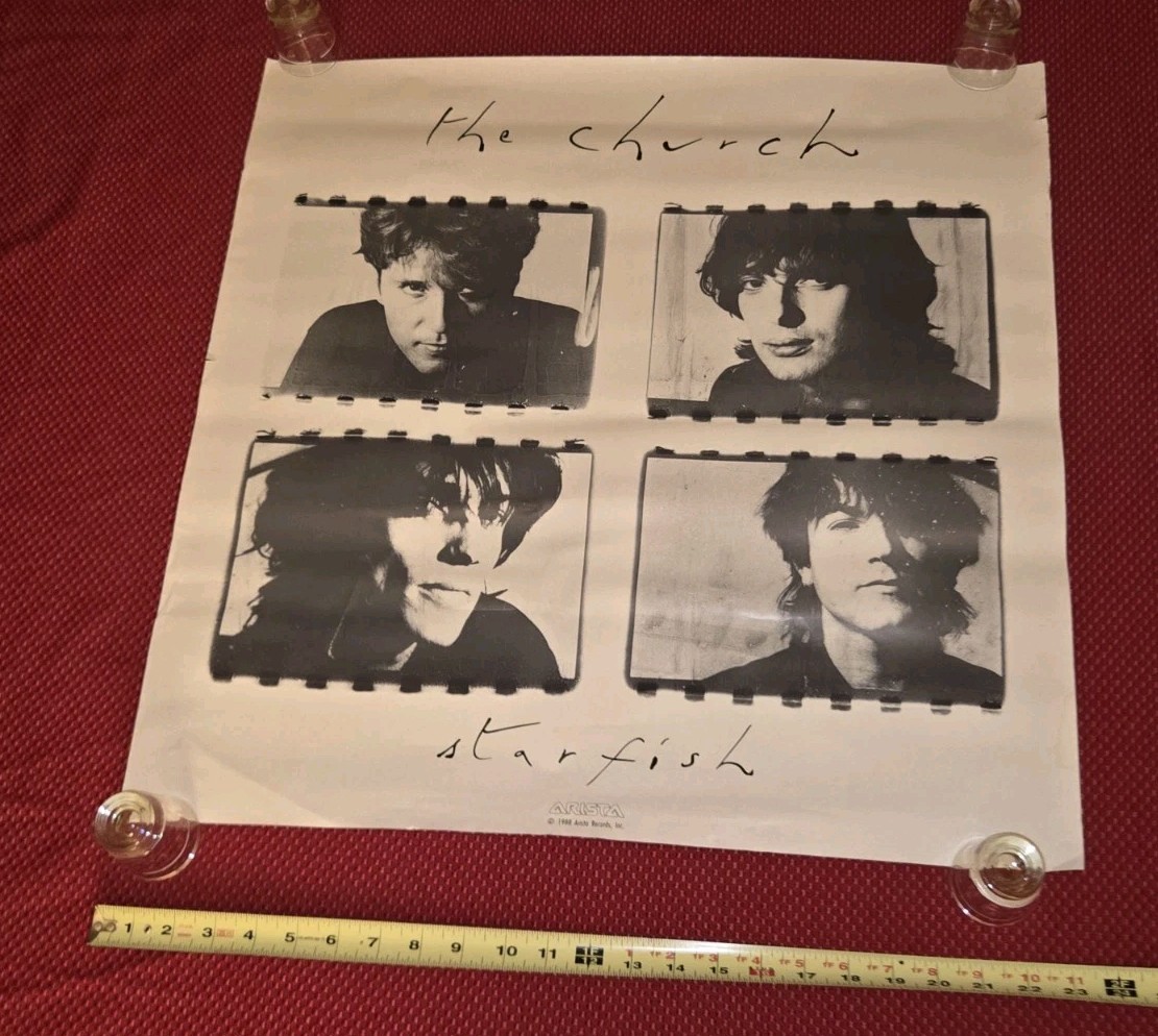 The Church Poster Cassette/cd/vinyl Store Promo Starfish 1988 Arista Records