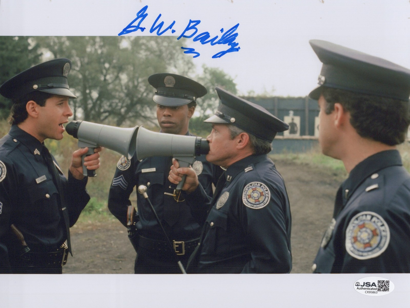 GW BAILEY Hand Signed POLICE ACADEMY 8×10 Photo AUTHENTIC Autograph JSA COA CERT