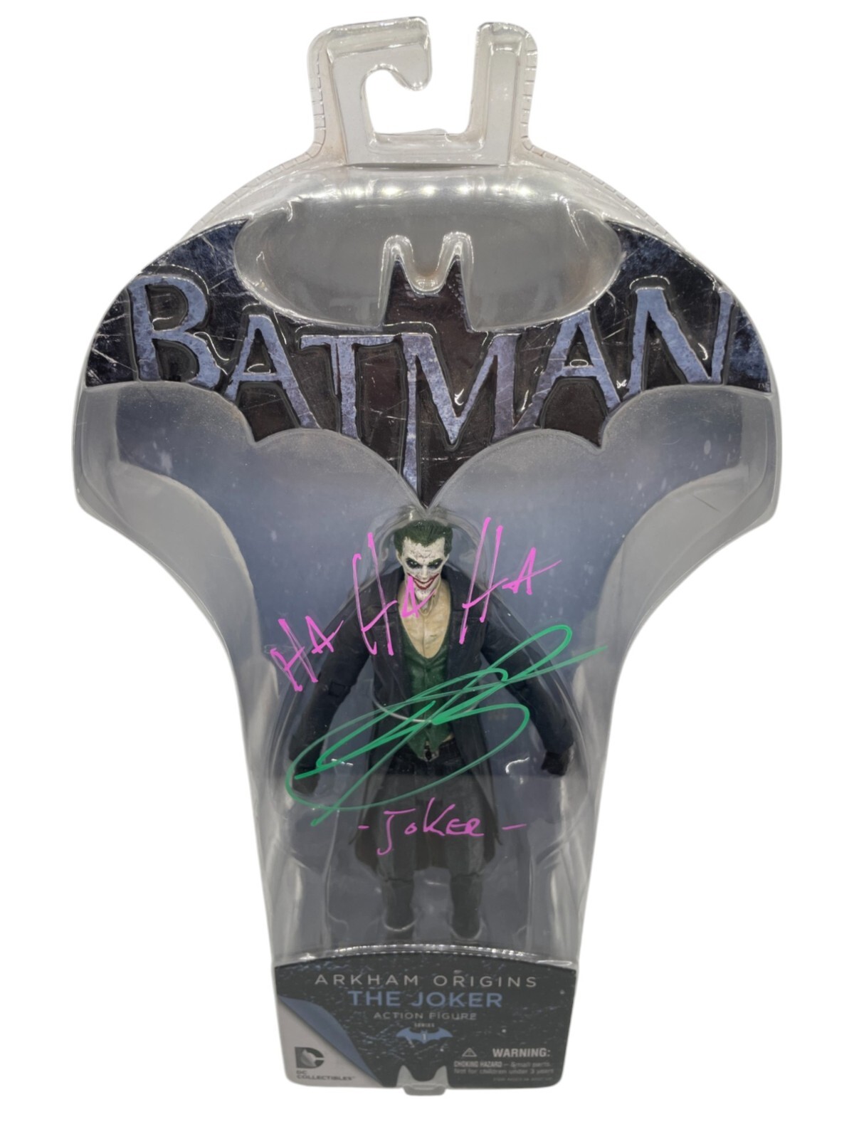 Troy Baker Signed Batman Arkham Origins Joker Action Figure Autograph JSA COA