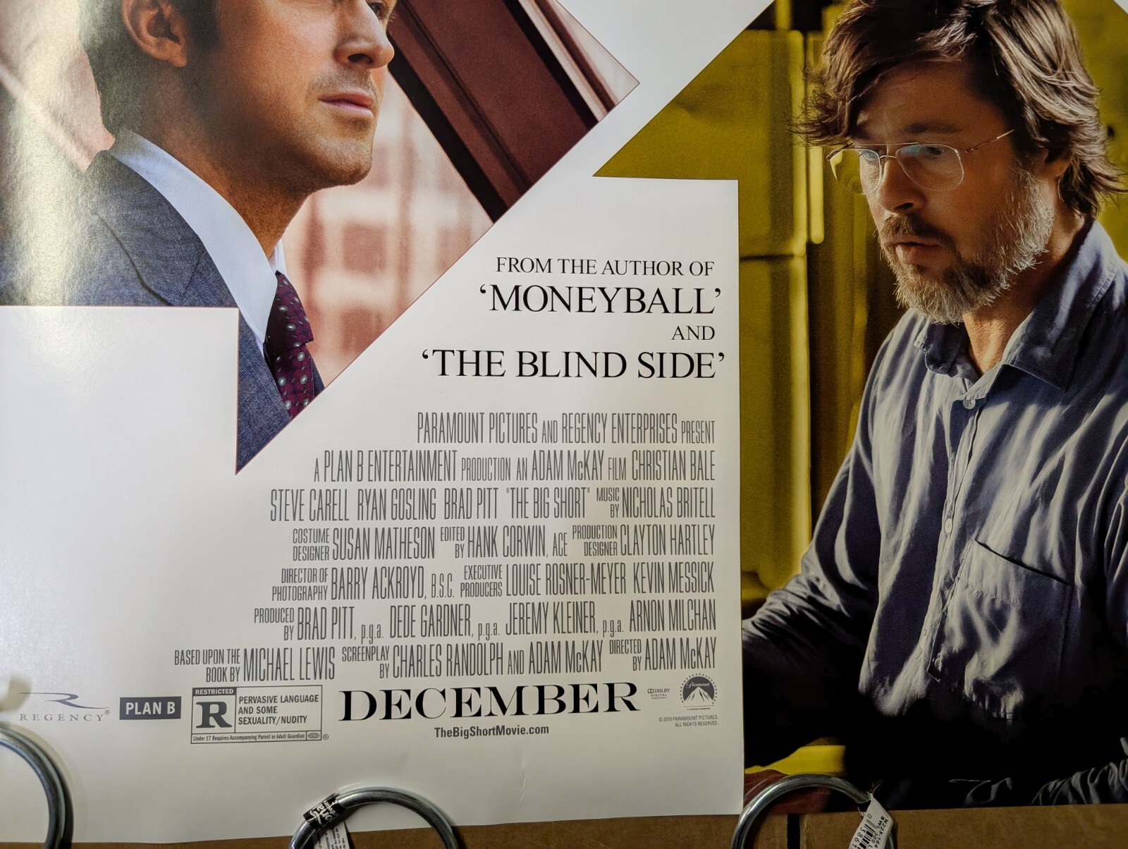 THE BIG SHORT MOVIE POSTER 1 Sided ORIGINAL MINI SHEET 11×17 S. CARELL BRAD PITT