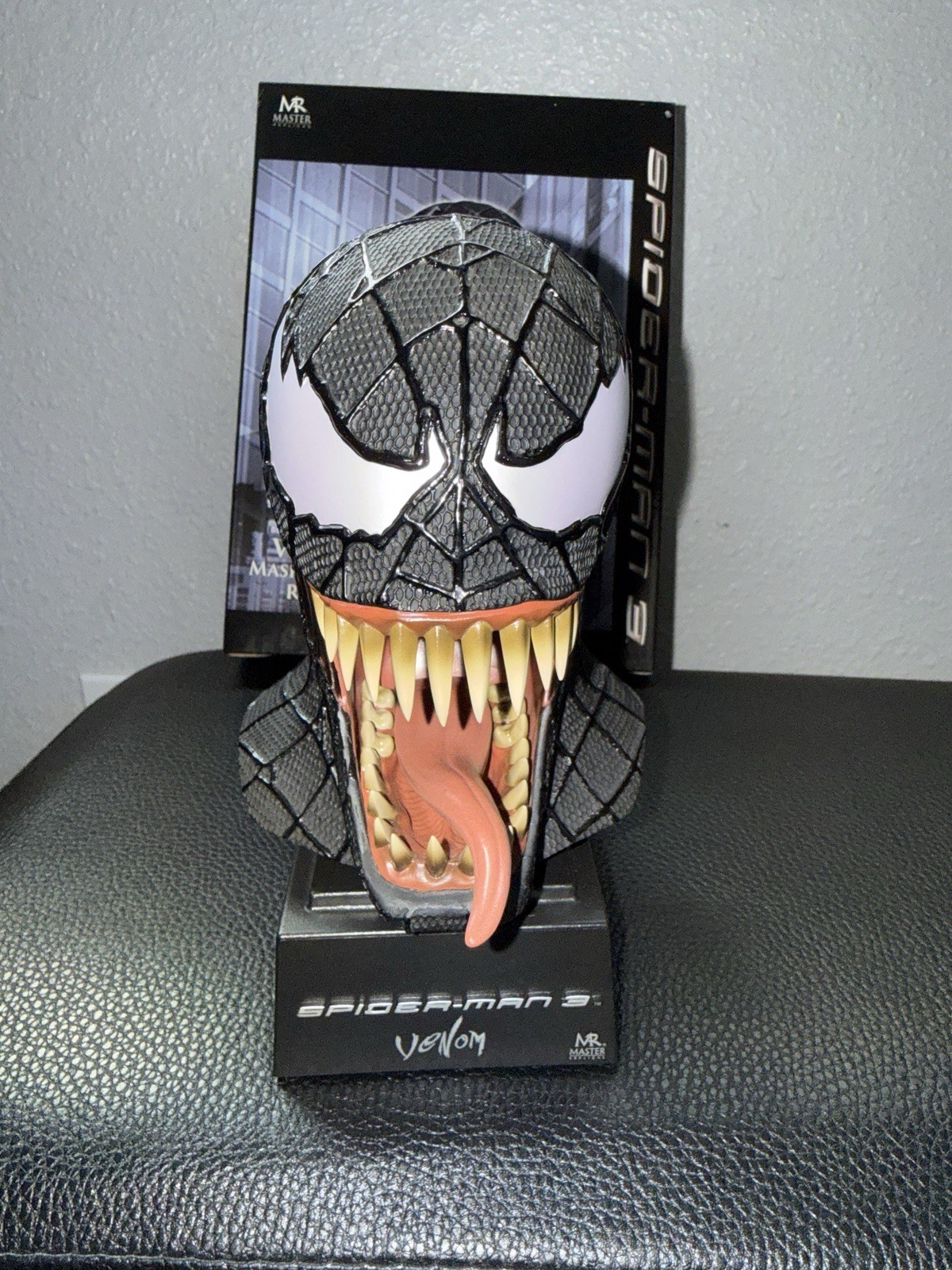Master Replicas Spider-Man 3 Venom Mask Scaled Replica Display Bust w/ Stand Box
