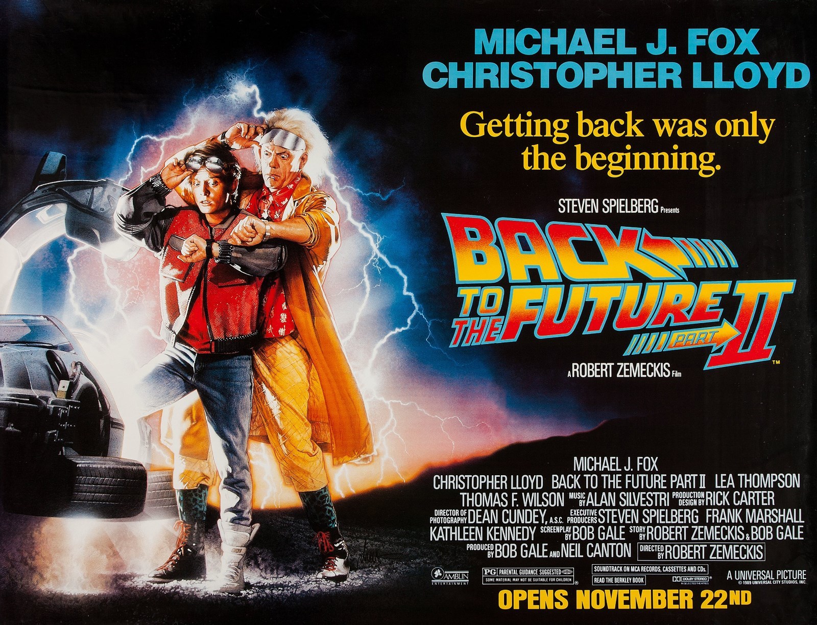 BACK TO THE FUTURE II (1989) ORIGINAL SUBWAY MOVIE POSTER – 46 X 60 – ROLLED