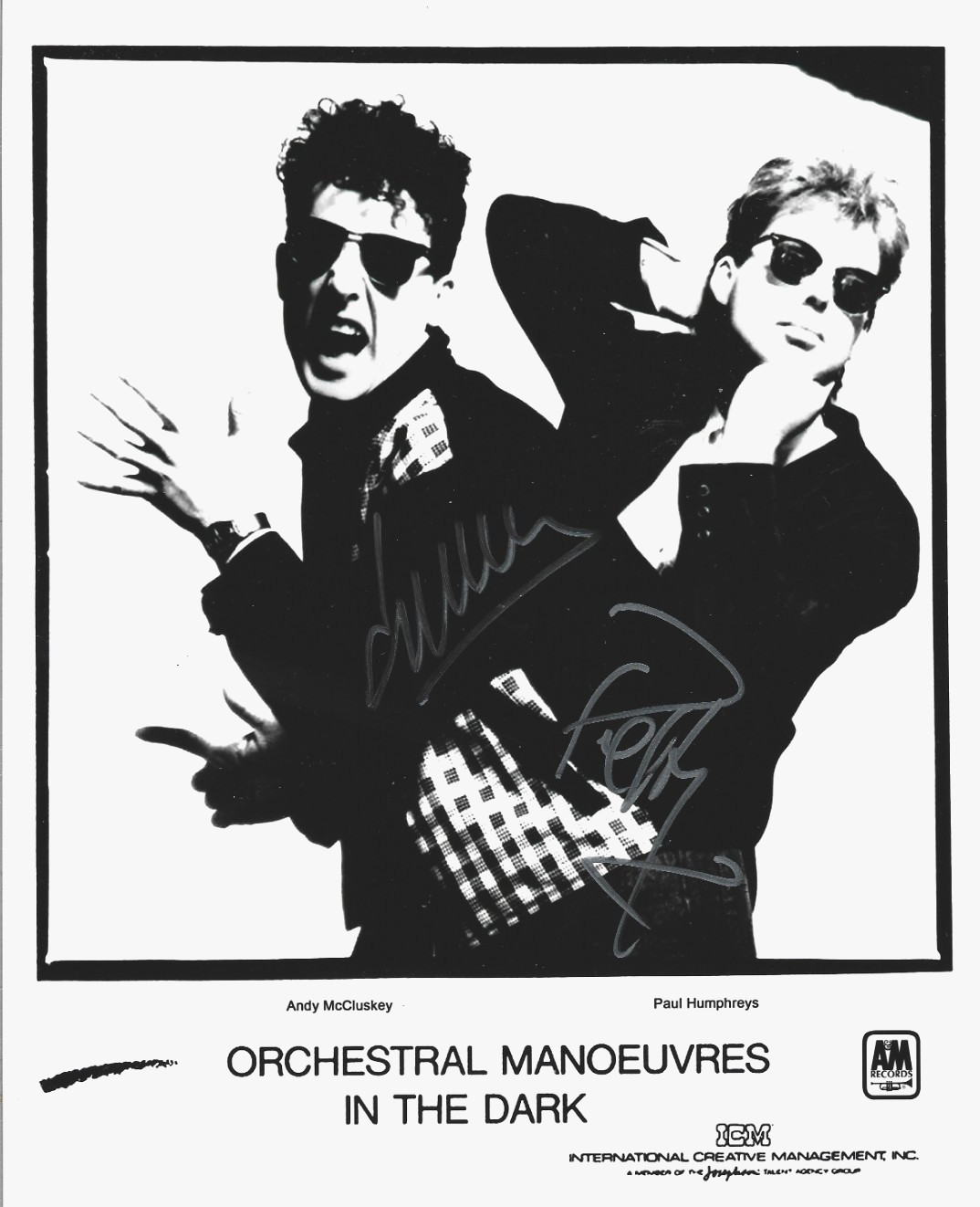 Orchestral Manoeuvres in the Dark SIGNED 8×10″ Photo #3 COA Autographed OMD