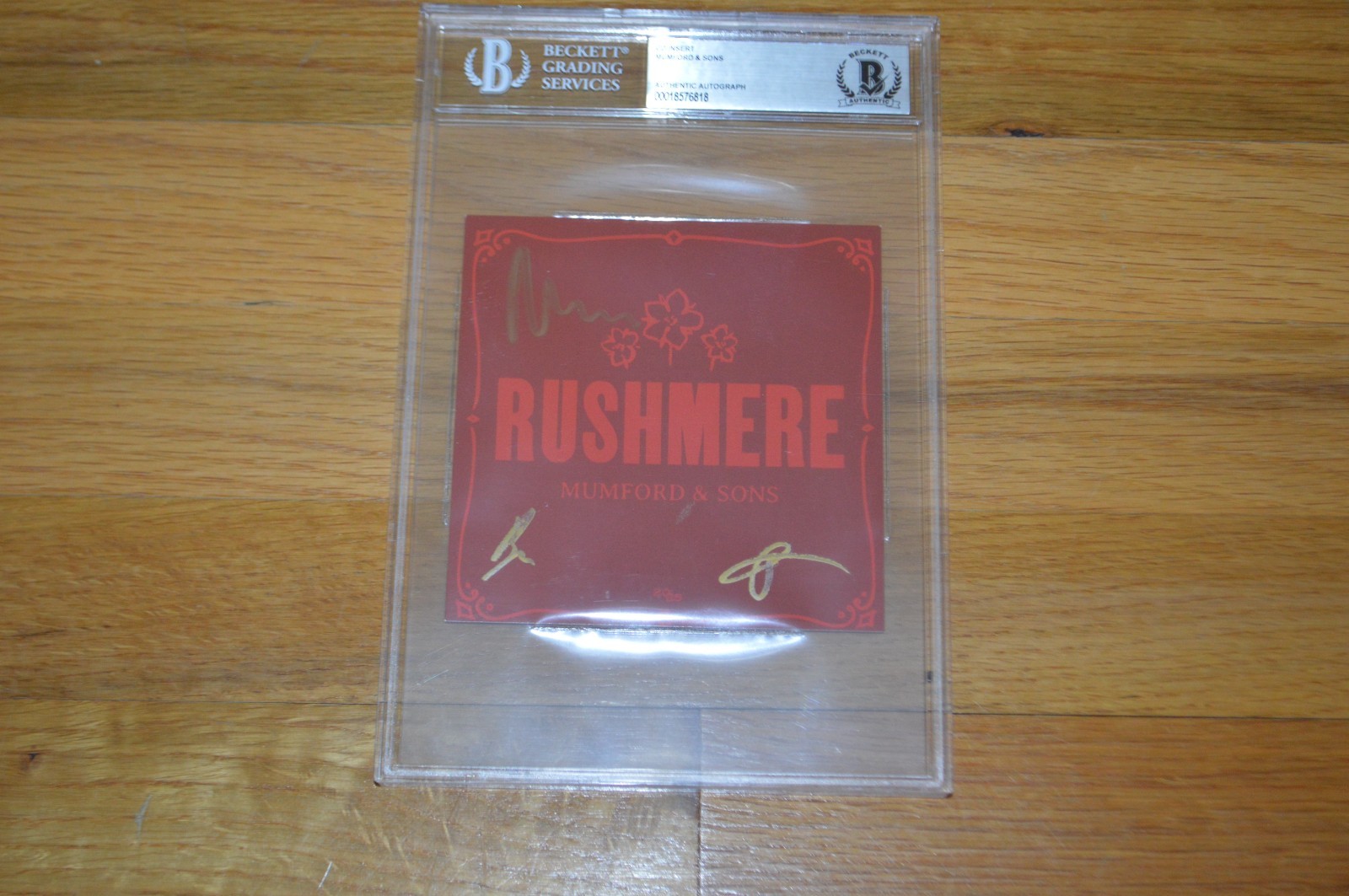 Mumford & Sons ~ Marcus +2 Signed “Rushmere” CD Booklet Encapsulated Beckett COA