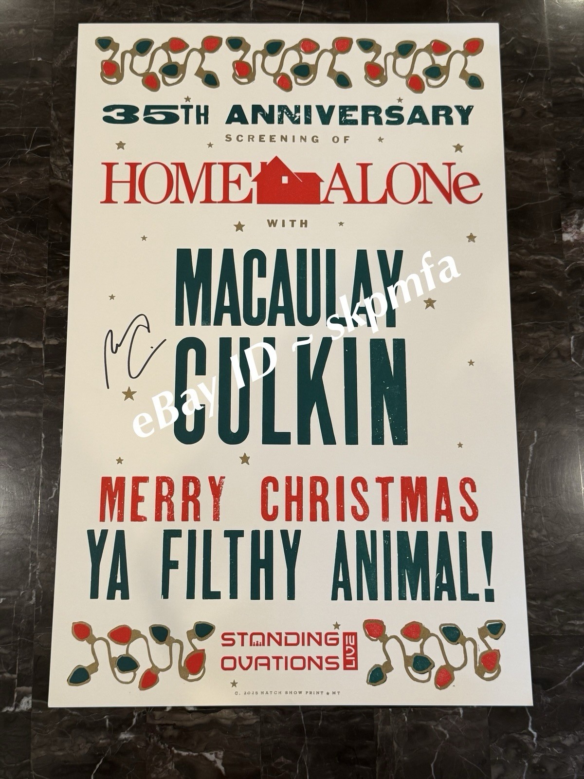 MACAULAY CULKIN Poster SIGNED HOME ALONE 35th Anniversary 💯 OFFICIAL Merch!