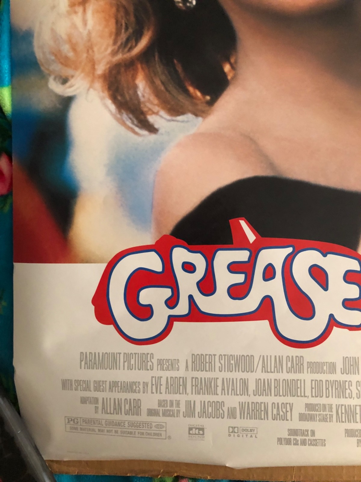 GREASE 20th Anniversary Original DS 27×40 Rolled Movie Poster Travolta + Olivia