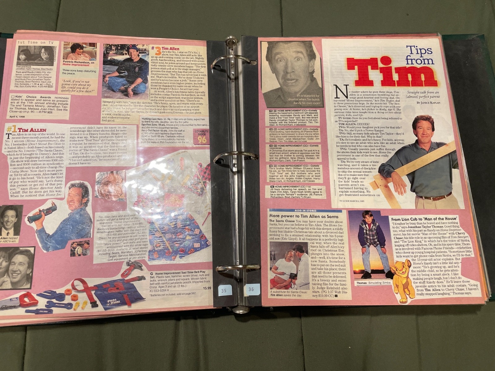Home Improvement TV Show Custom Memory Book – Tim Allen, Jonathan Taylor Thomas